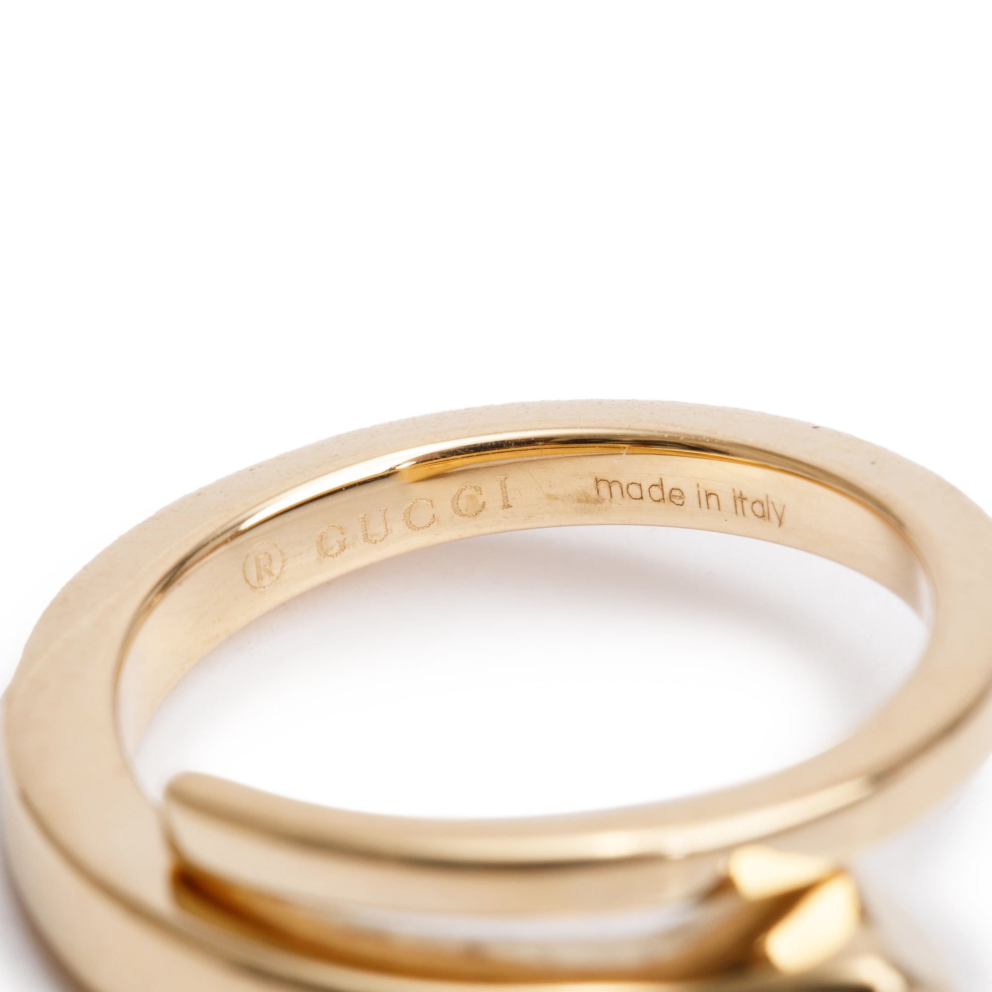 Gucci 18k Yellow Gold Chiodo Nail Ring, Size 13 6.5