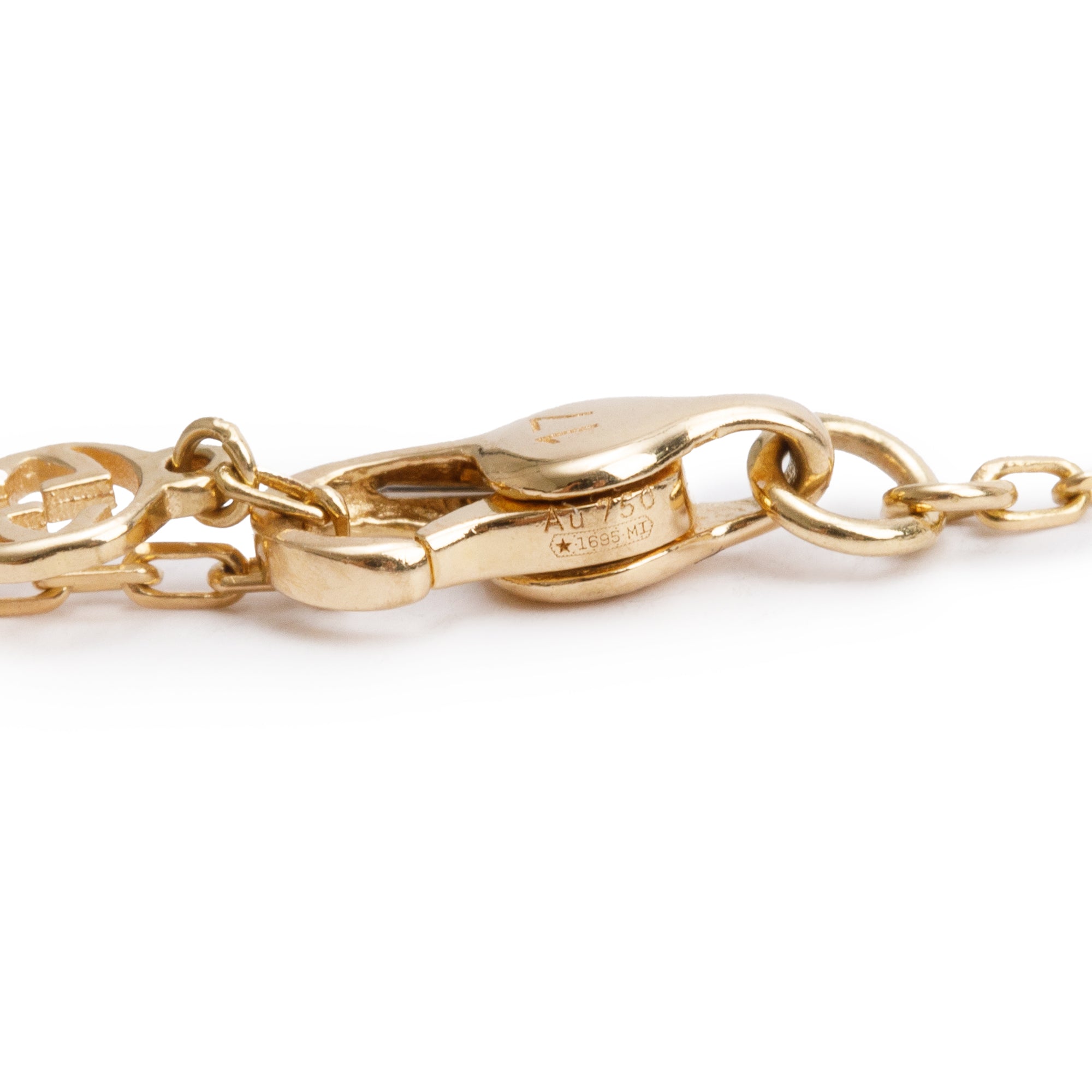 Gucci 18k Yellow Gold Diamond Interlocking G Bracelet