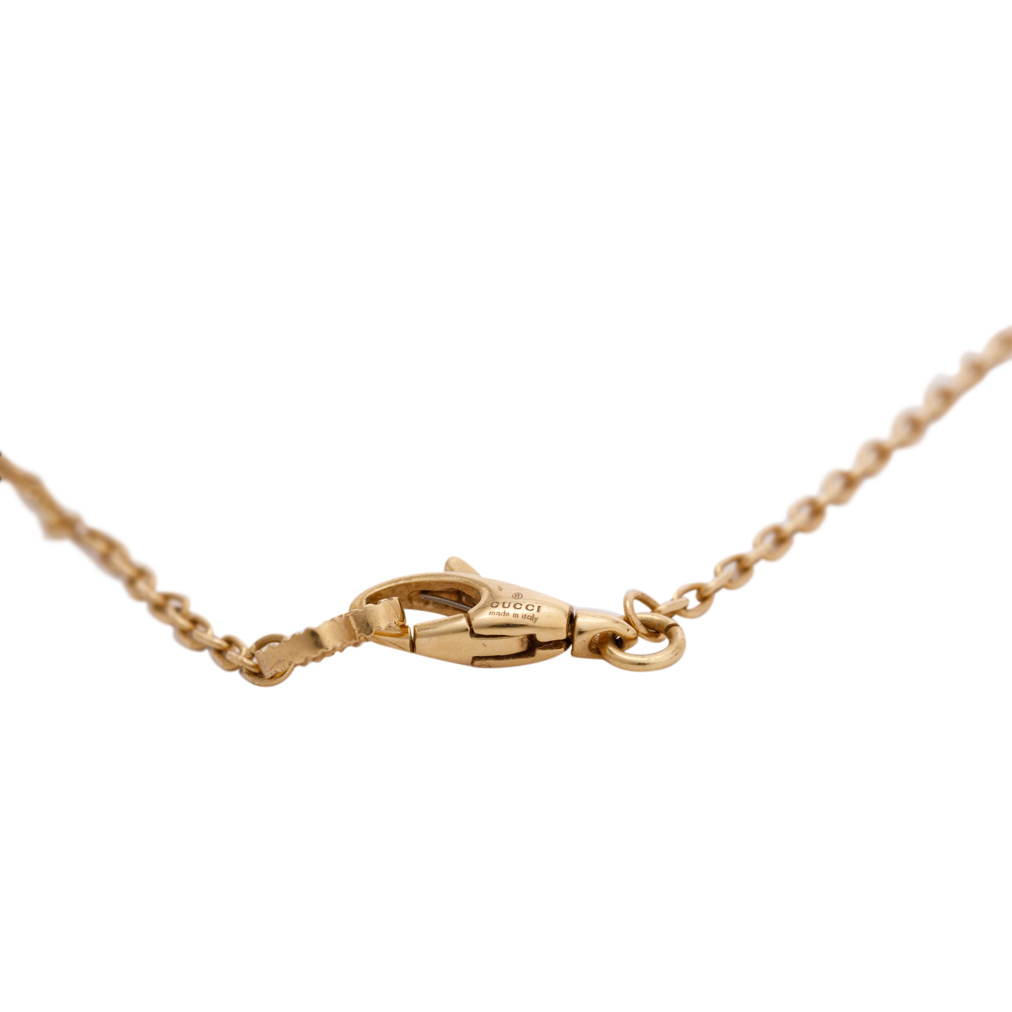 Gucci 18k Yellow Gold GG Running Necklace w/ Box