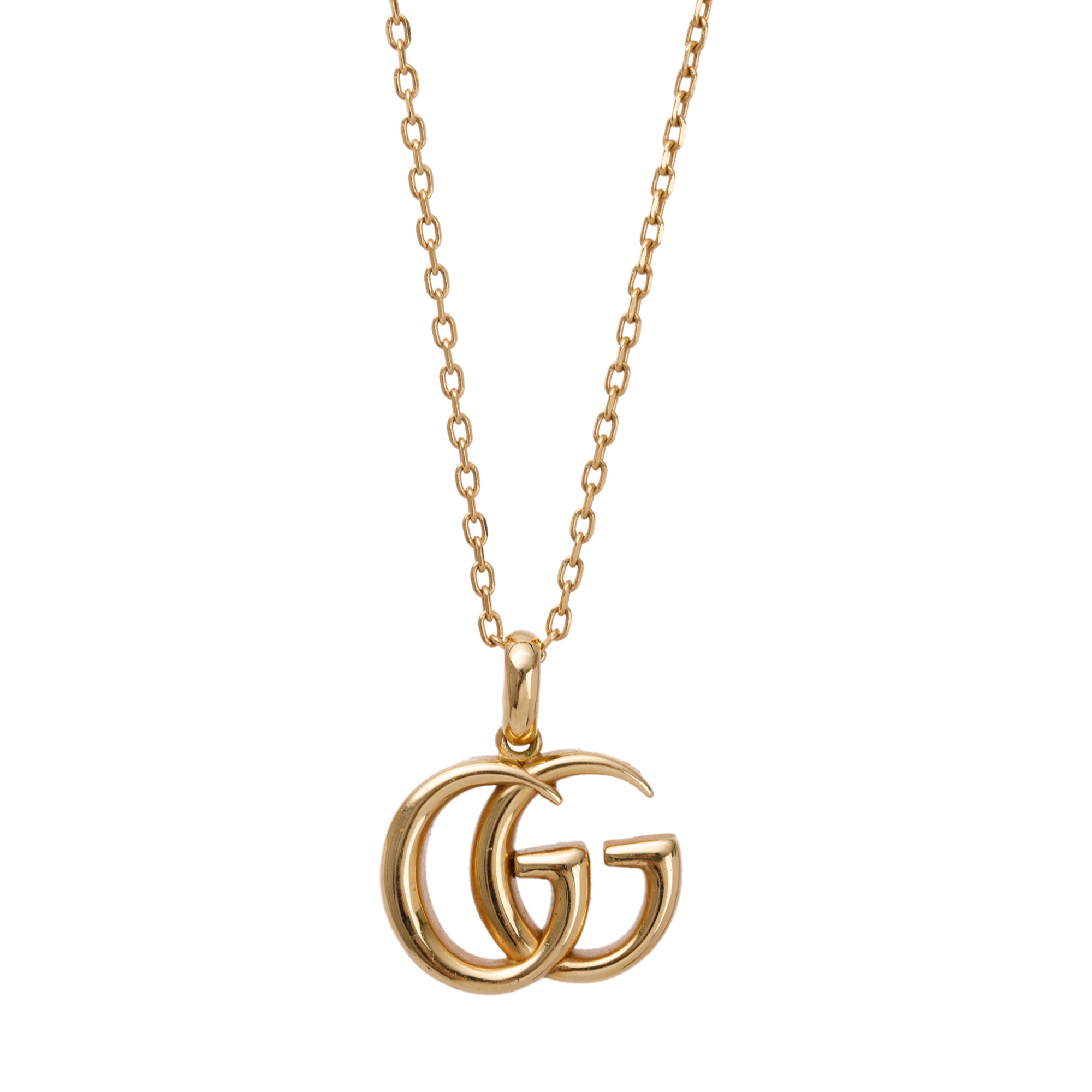 Gucci 18k Yellow Gold GG Running Necklace w/ Box