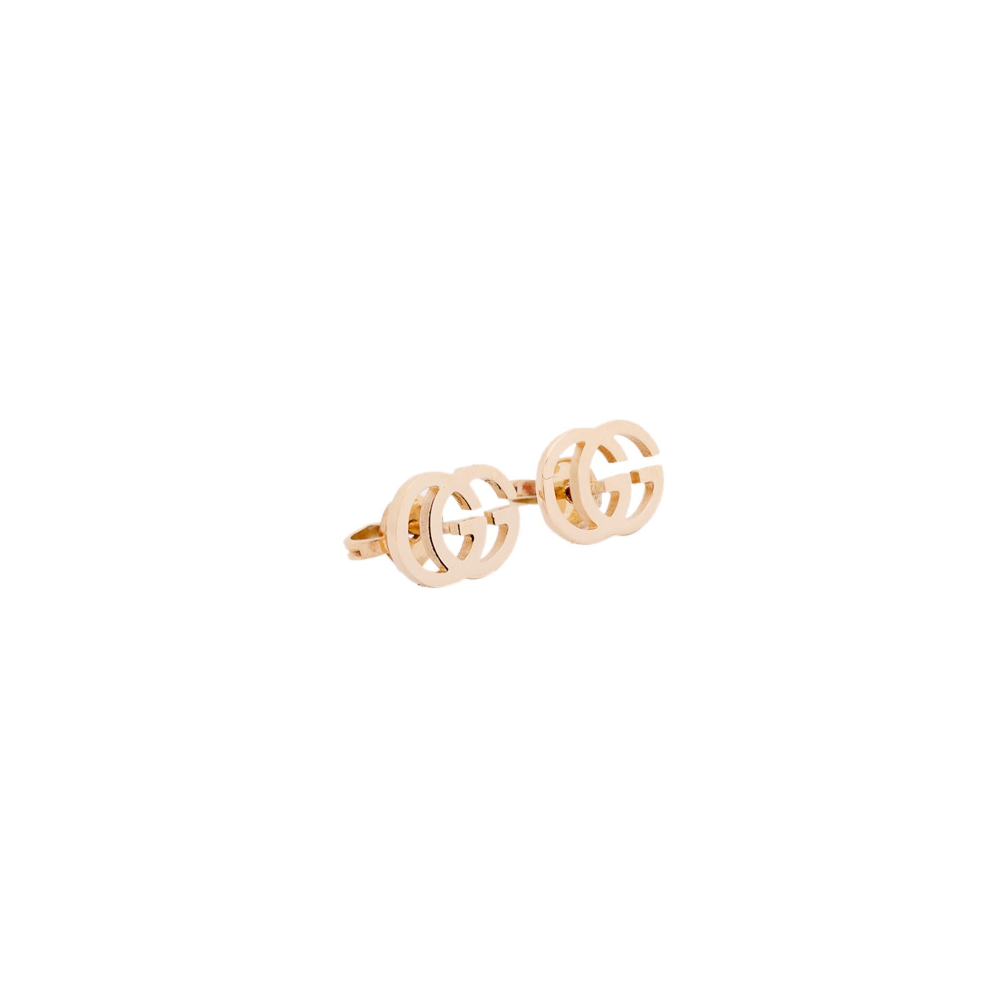 Gucci 18k Yellow Gold GG Tissue Stud Earrings