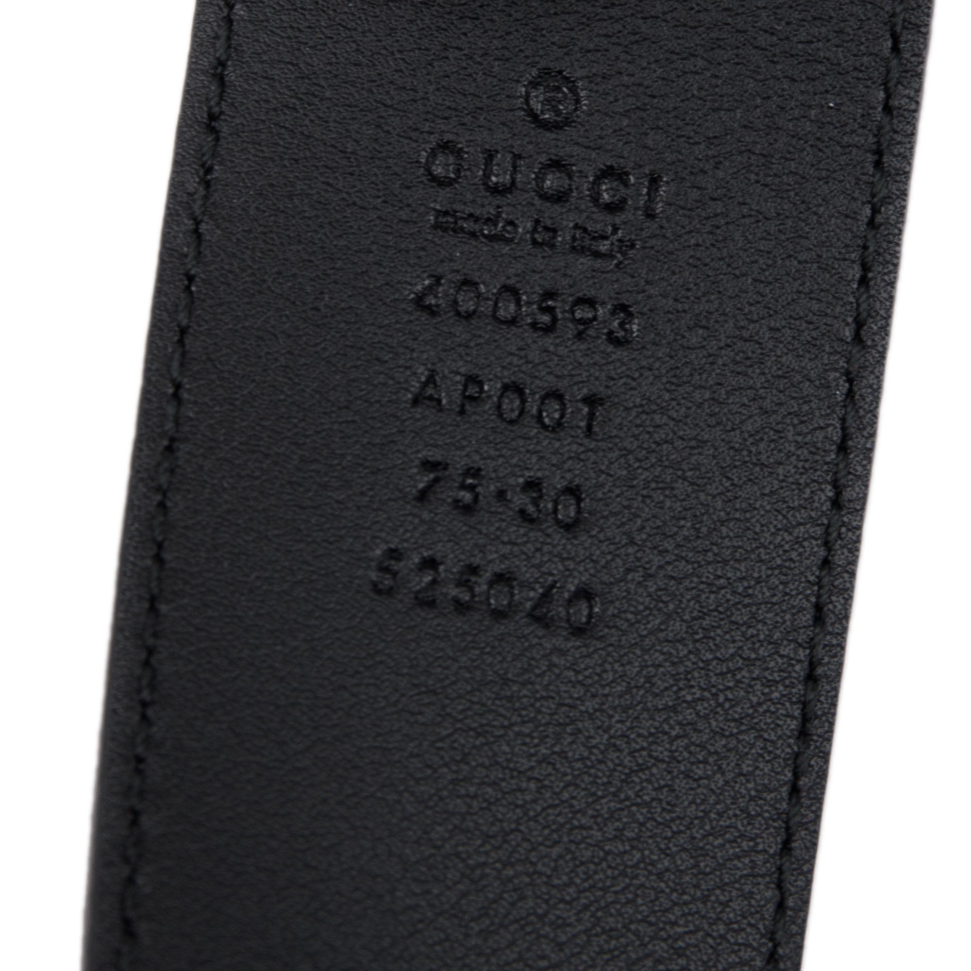 Gucci 2015 Re-Edition Black Wide Leather Belt 75 30 w/ Box