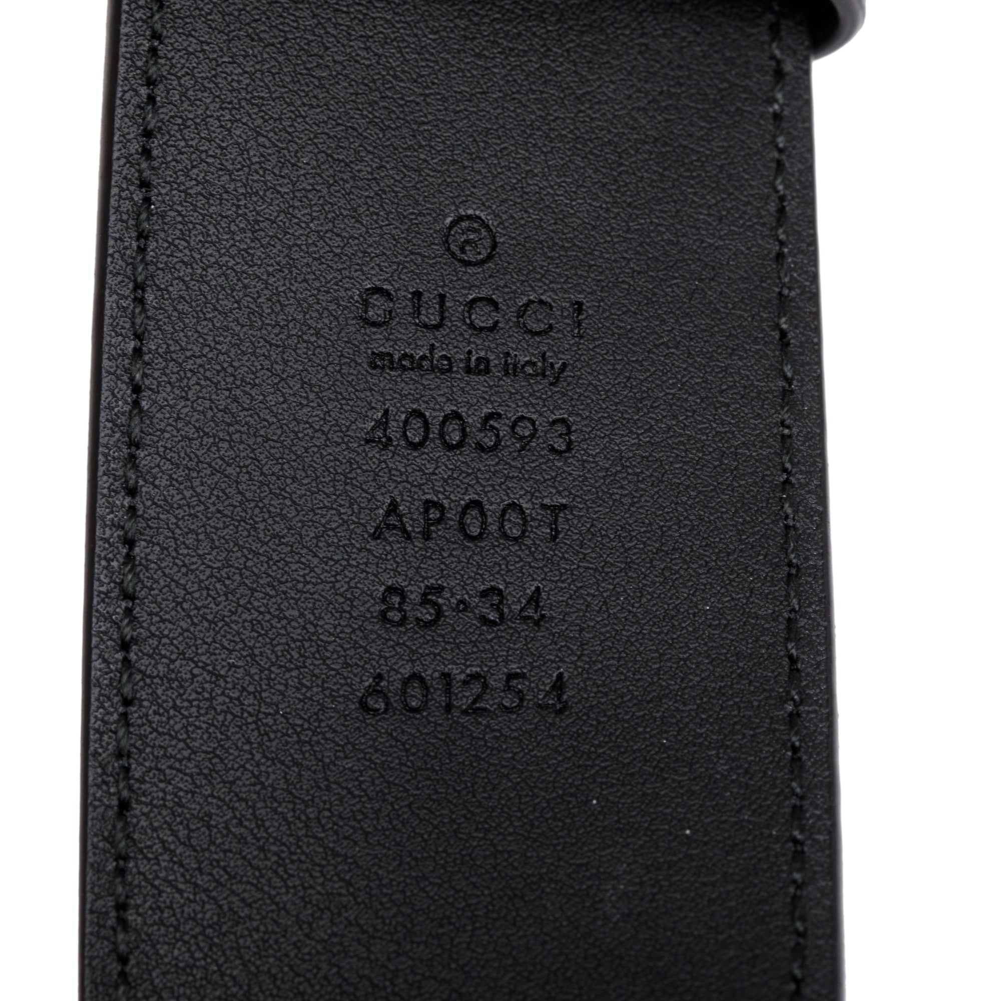 Gucci 2015 Re-Edition Black Wide Leather Belt 85 34 w/ Box