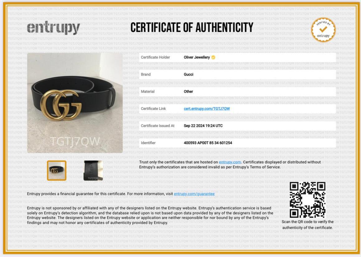Gucci 2015 Re-Edition Black Wide Leather Belt 85 34 w/ Box