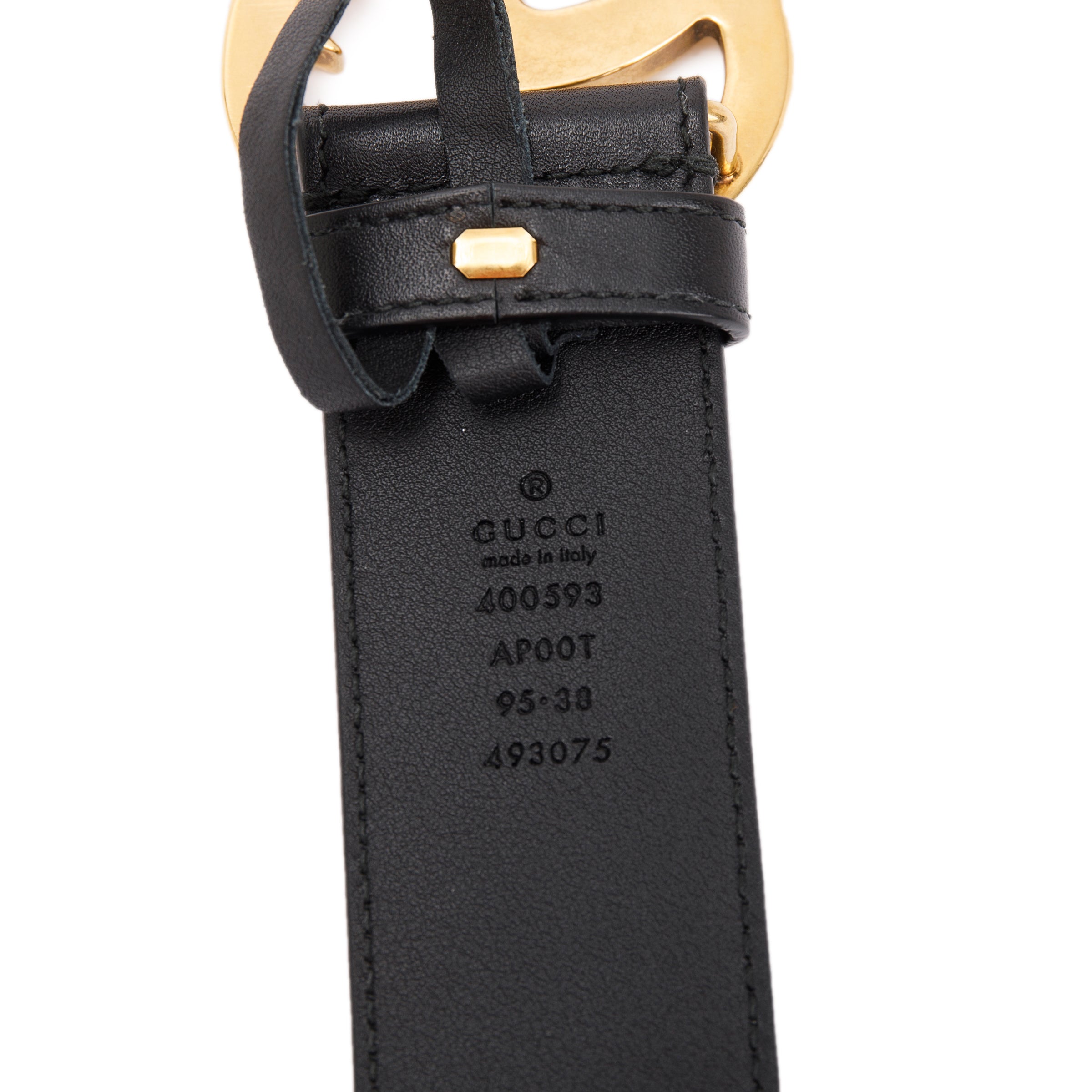 Gucci 2015 Re-Edition Black Wide Leather Belt 95 38