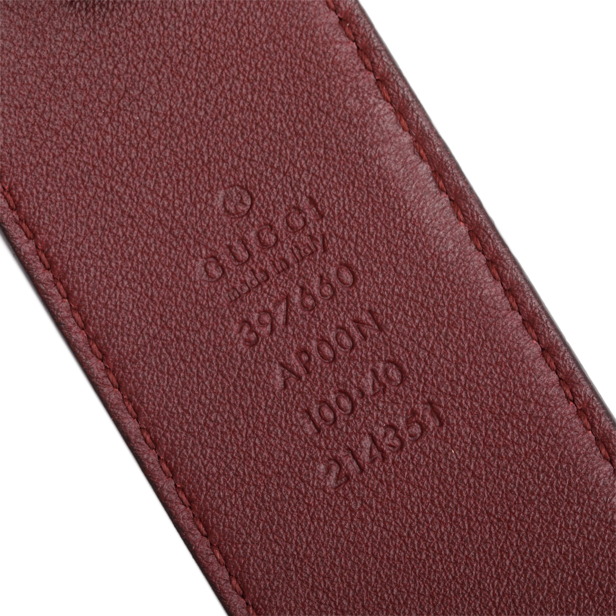 Gucci 2015 Re-Edition Burgundy Wide Leather Belt 100 40
