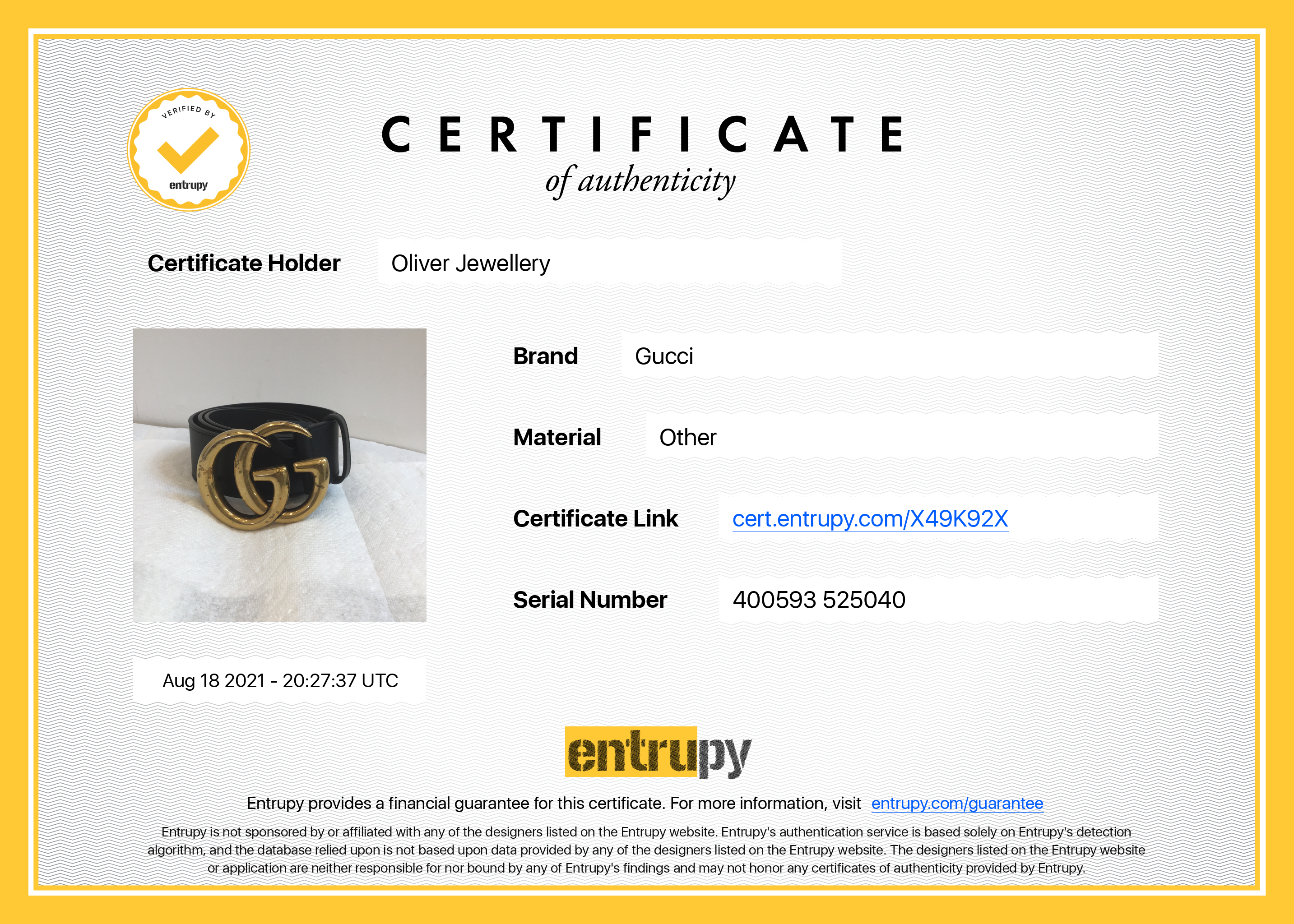 Gucci 2015 Re-Edition Wide Leather Belt w/ Box