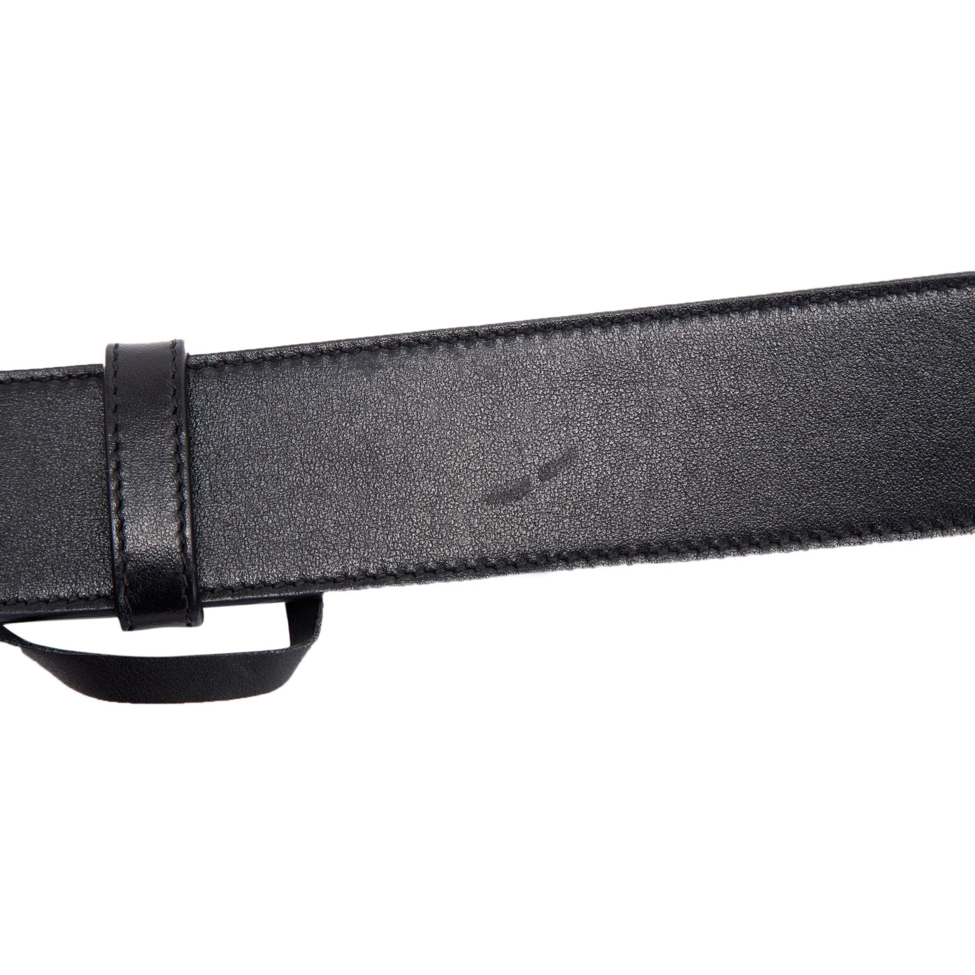 Gucci 2015 Re-edition Wide Leather Belt with Double G Buckle