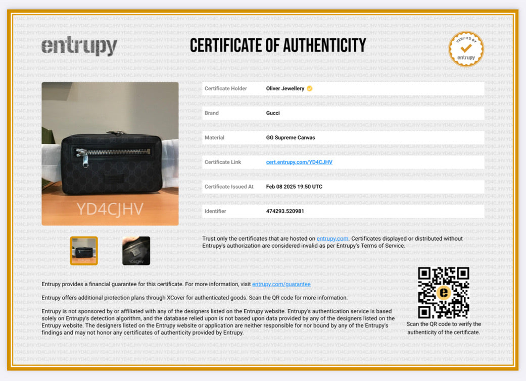 Gucci 2021 Black GG Supreme Belt Bag with Zip Pocket w/ Box