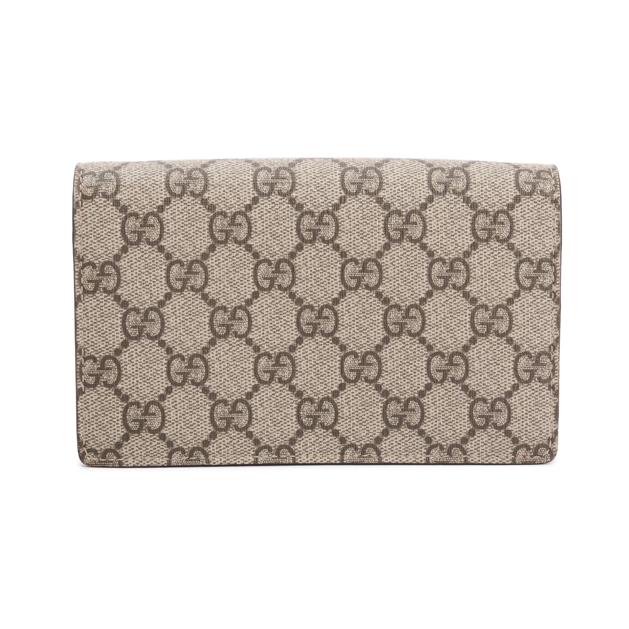 Gucci 2022 GG Supreme Cherry Mini Wallet On Chain w/ Box & Receipt