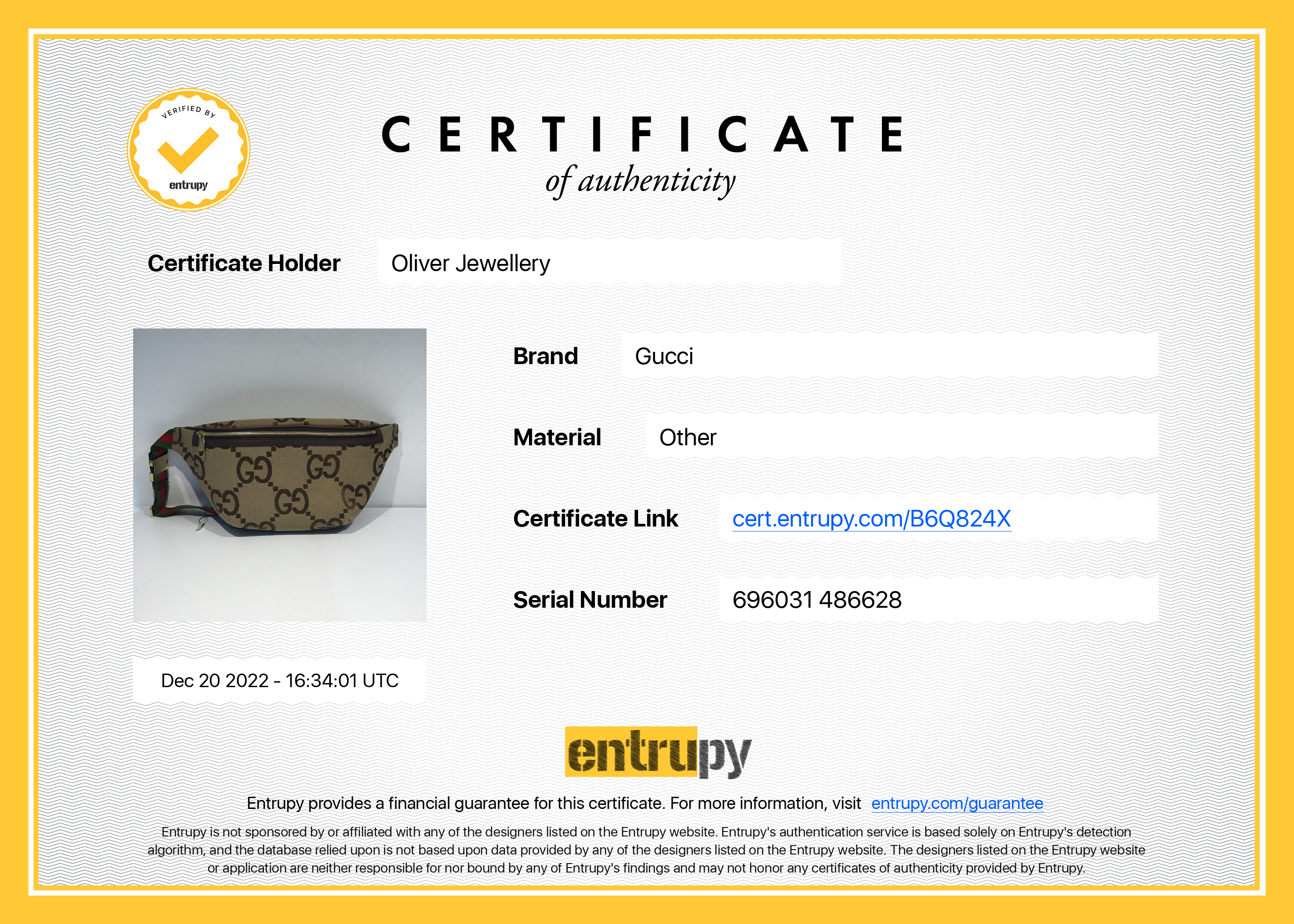 Gucci 2022 Jumbo GG Canvas Belt Bag