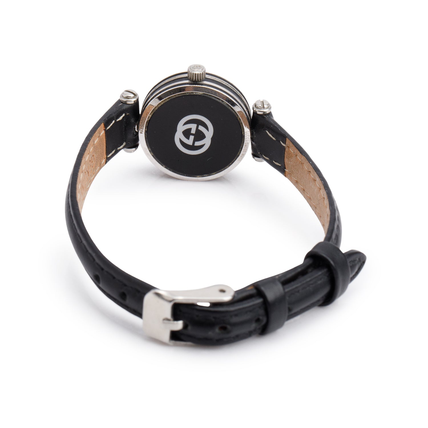 Gucci Stainless Steel Stack 22 MM Quartz Watch Black Dial