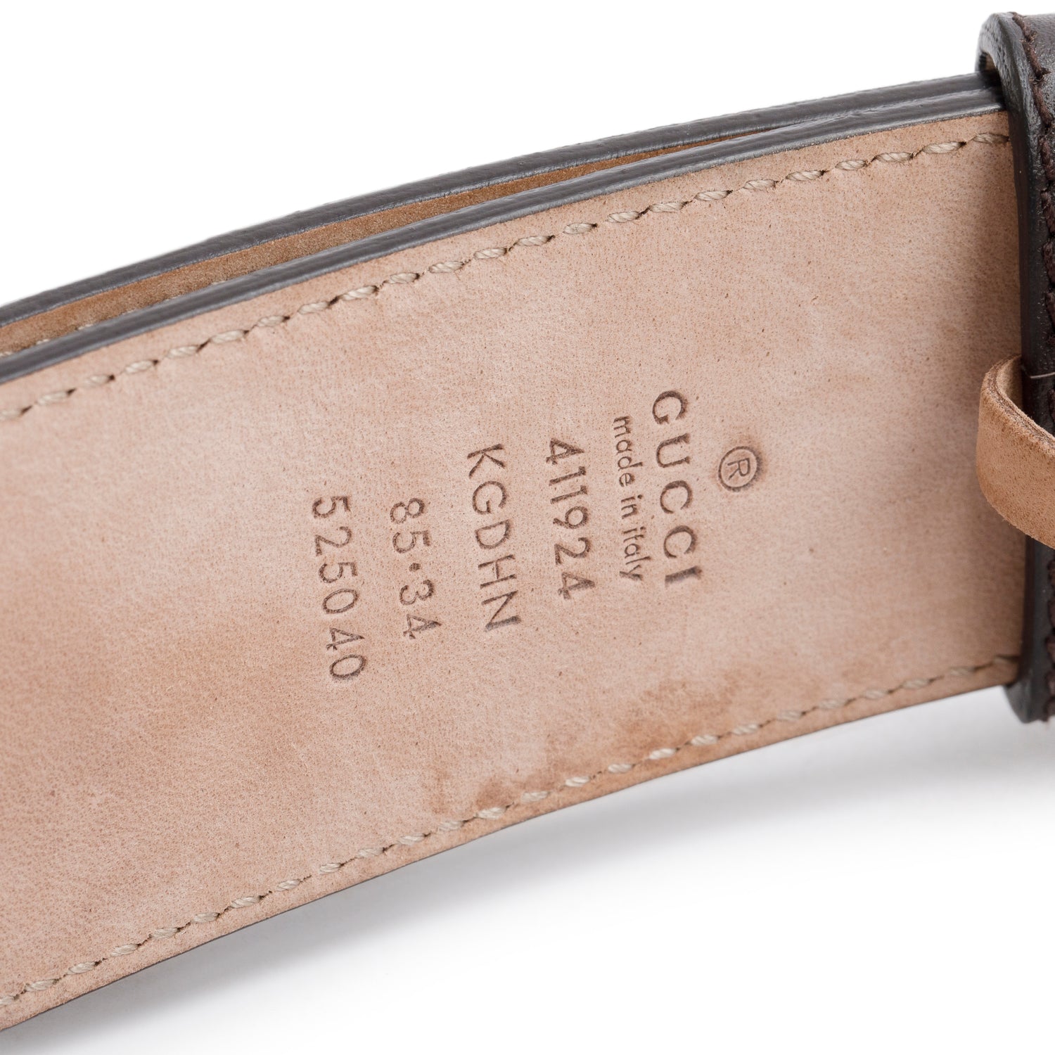 Gucci Beige GG Supreme Canvas Interlocking G Belt 85 34 w/ Box