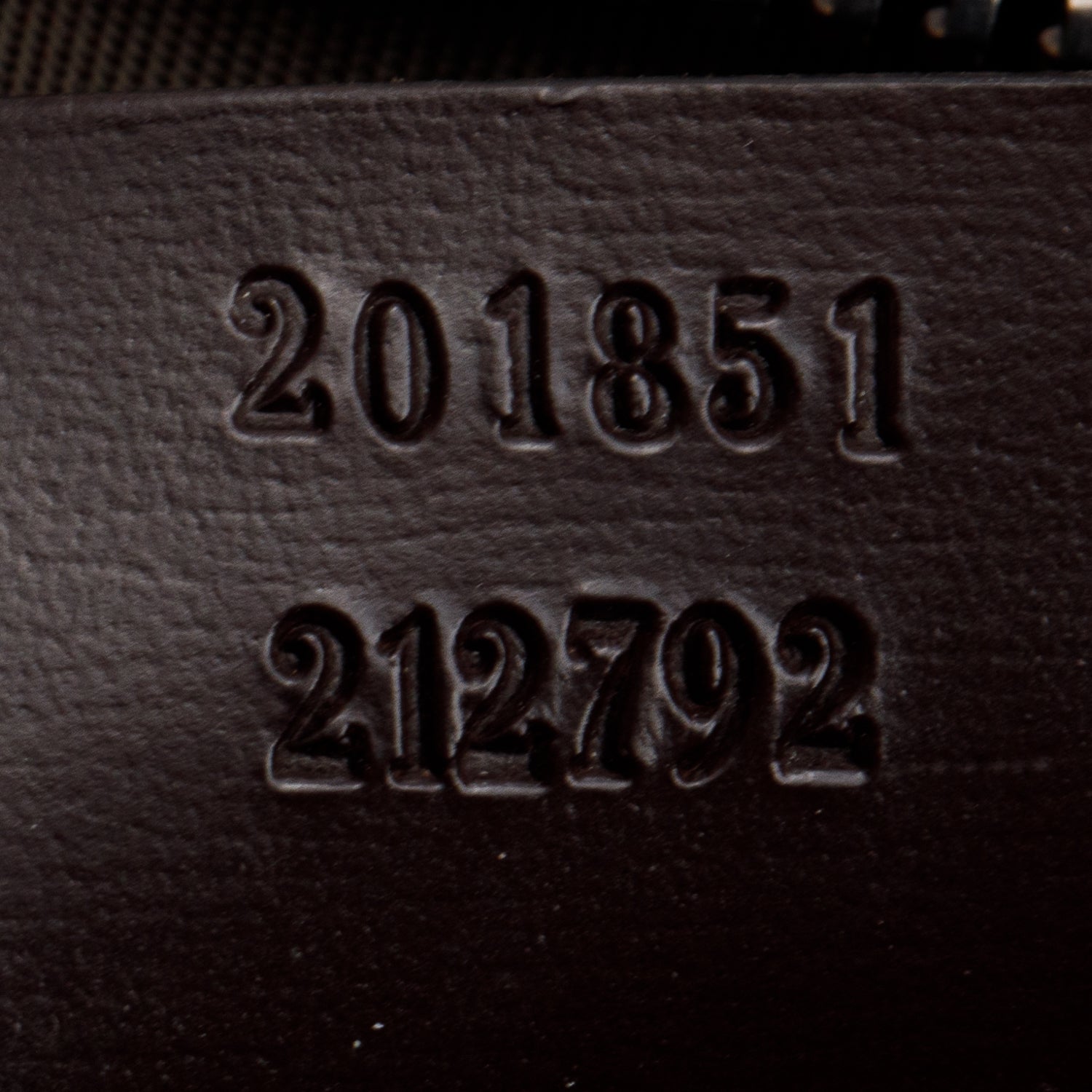 Gucci Brown GG Plus Monogram Interlocking G Briefcase w/ Strap