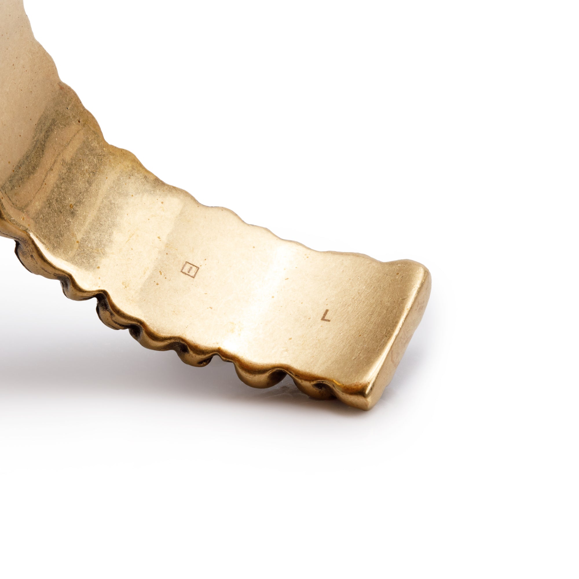 Gucci Antiqued Gold-Tone Crystal Lion Mane Cuff Bracelet