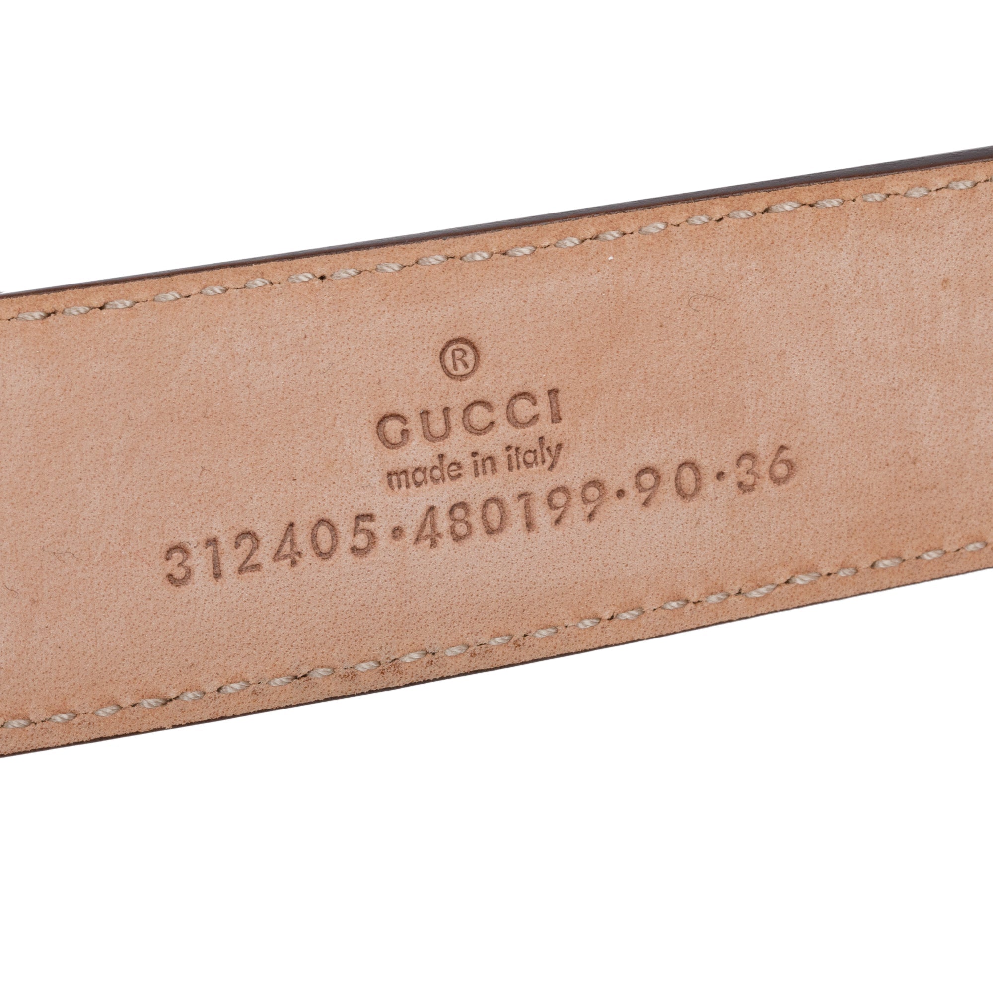 Gucci Bamboo Buckle Brown Leather Belt 90 36