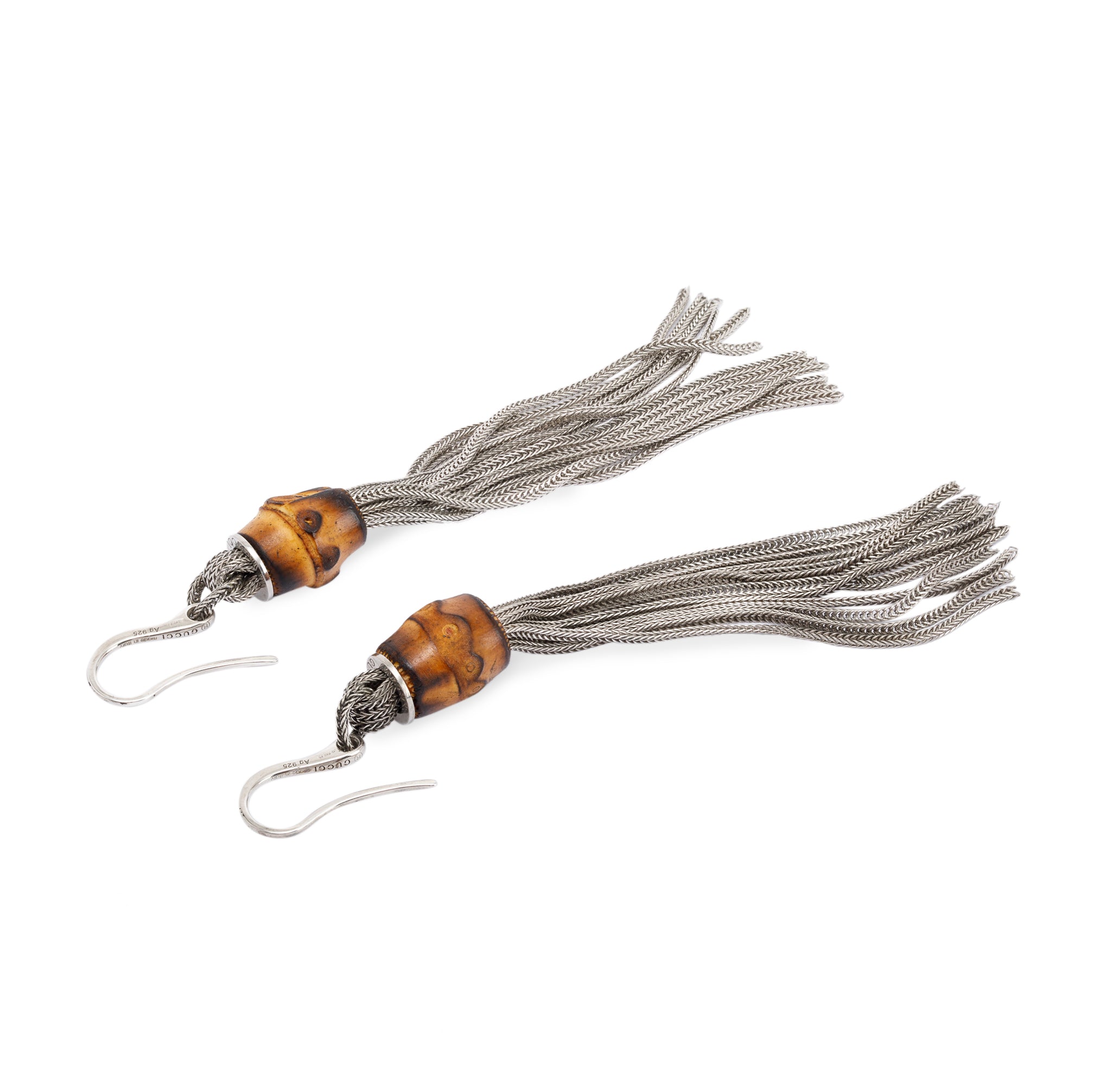 Gucci Bamboo Tassel Drop Earrings w/ Box