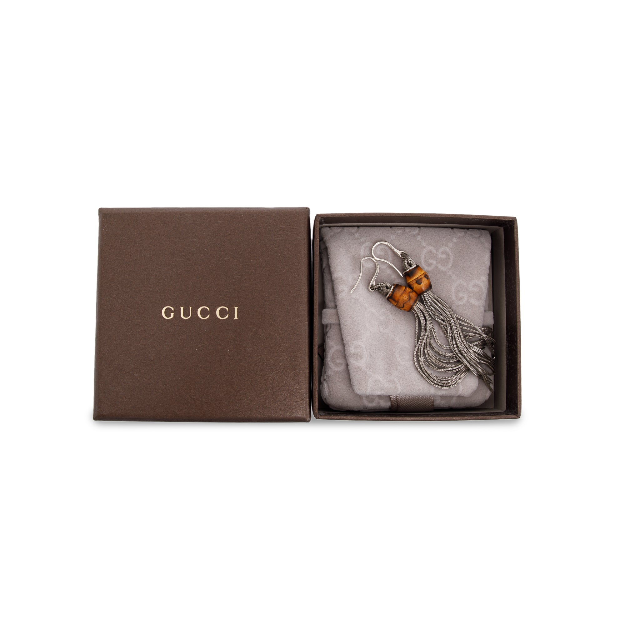 Gucci Bamboo Tassel Drop Earrings w/ Box