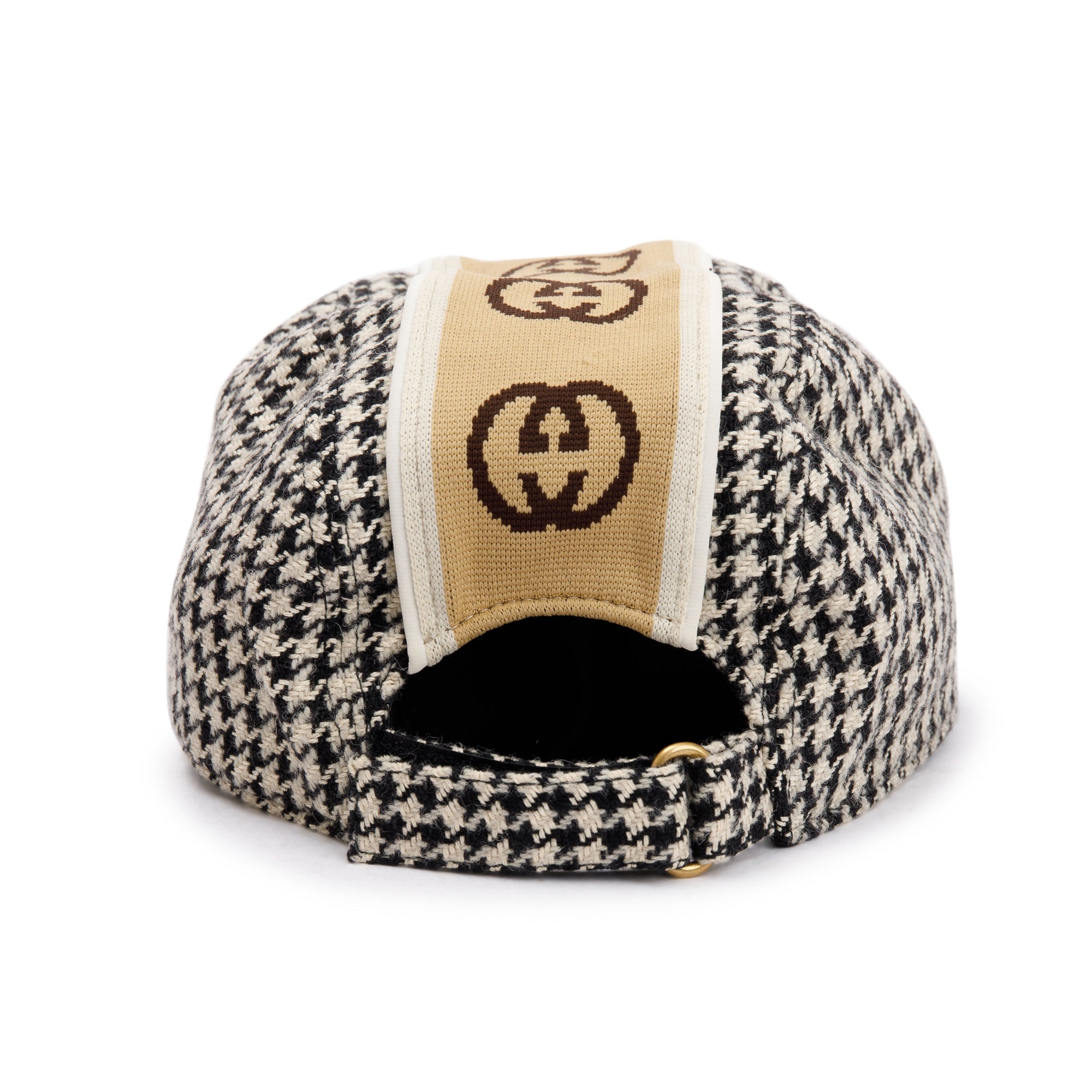 Gucci Beige & Black Wool Knit Interlocking G Logo Baseball Hat, Size S 57