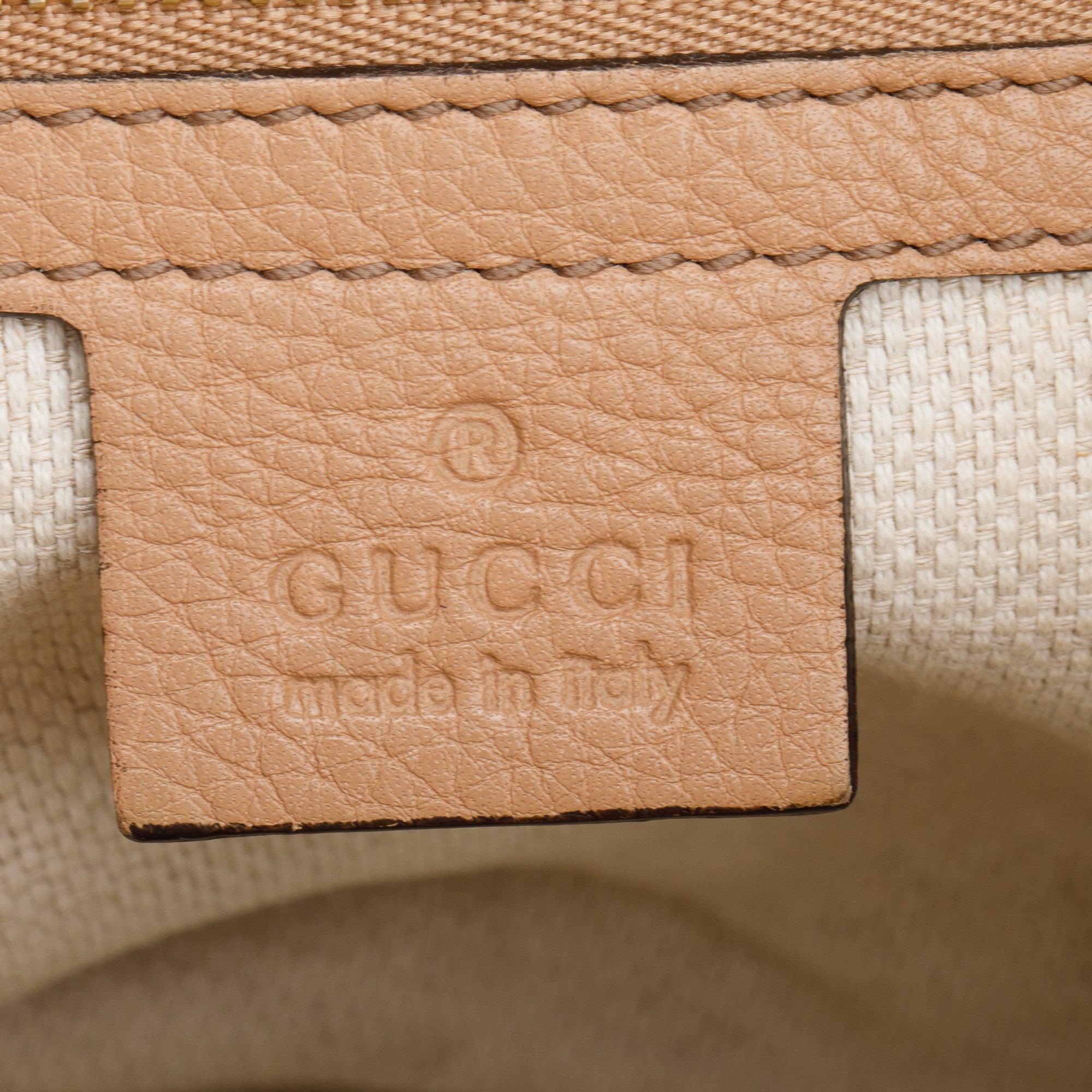 Gucci Beige Calfksin Leather Small Soho Cellarius Tote