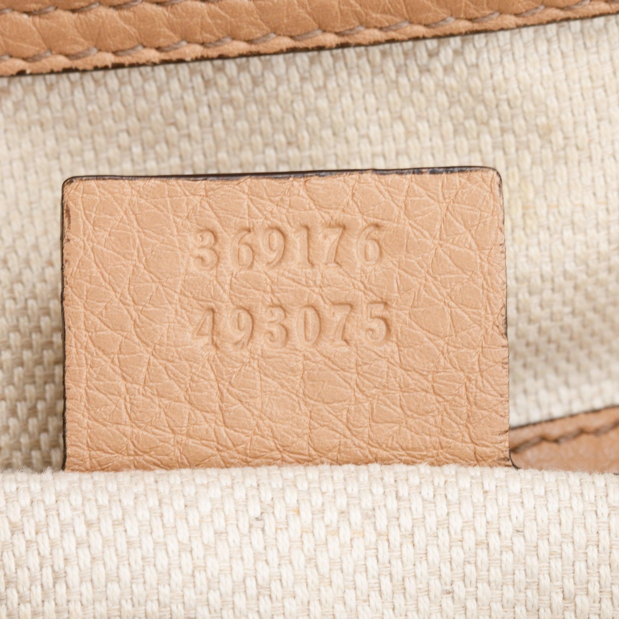 Gucci Beige Calfksin Leather Small Soho Cellarius Tote