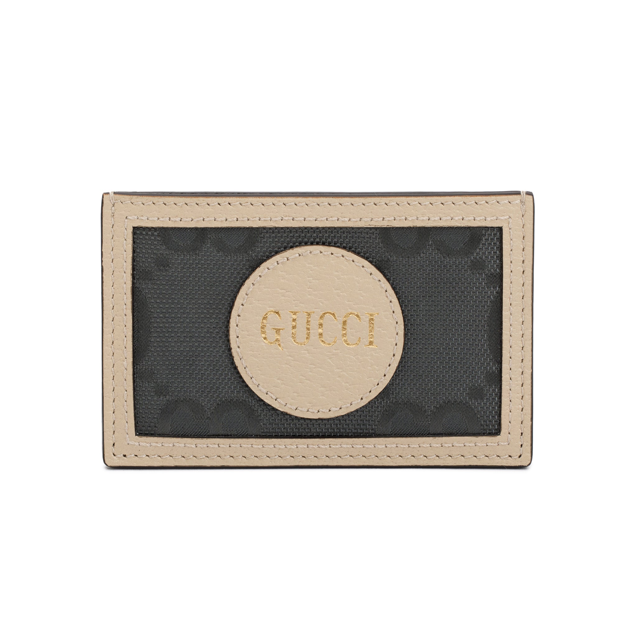 Gucci Beige Calfskin Grey Econyl Off The Grid Card Holder w/ Box