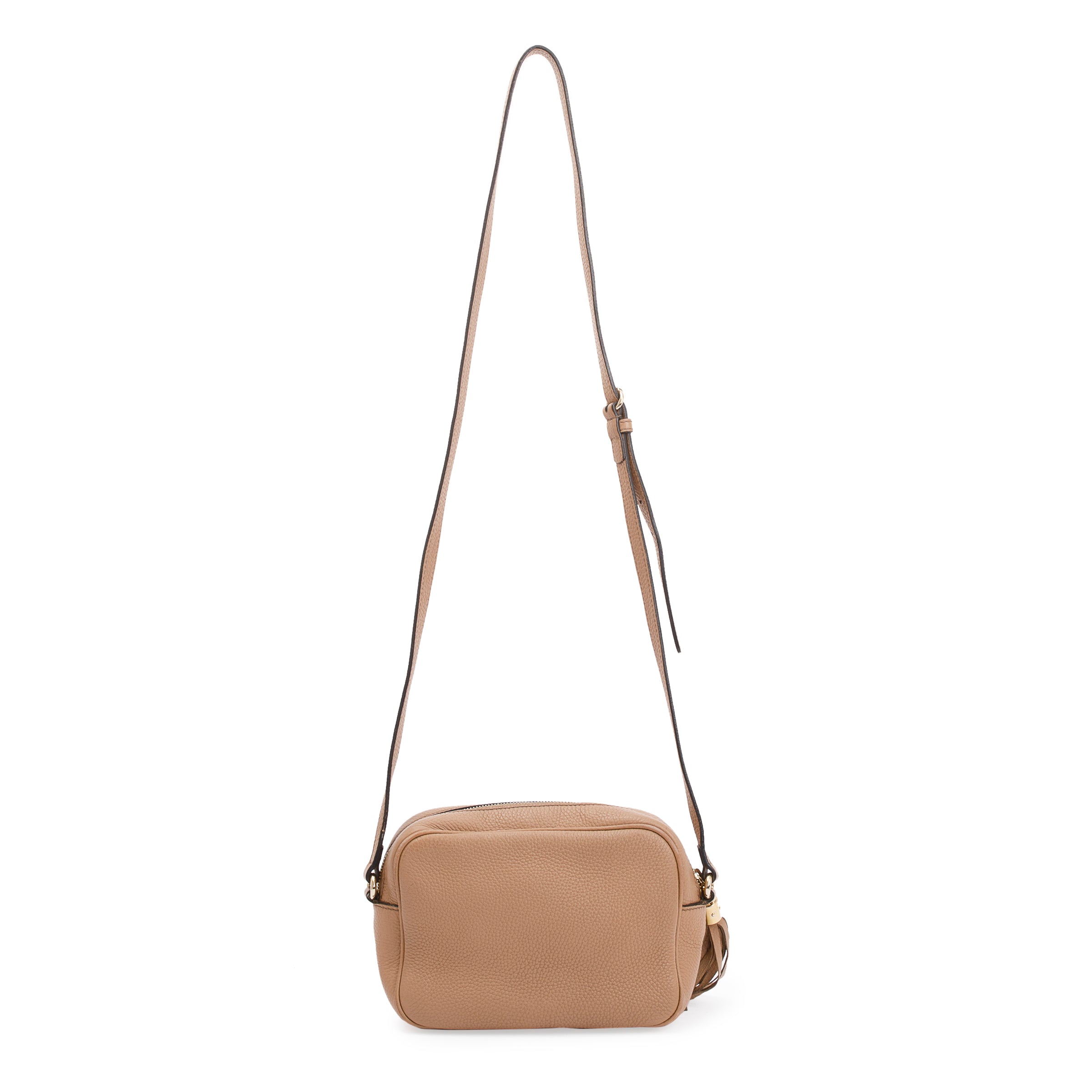 Gucci Beige Calfskin Leather Small Soho Disco Bag