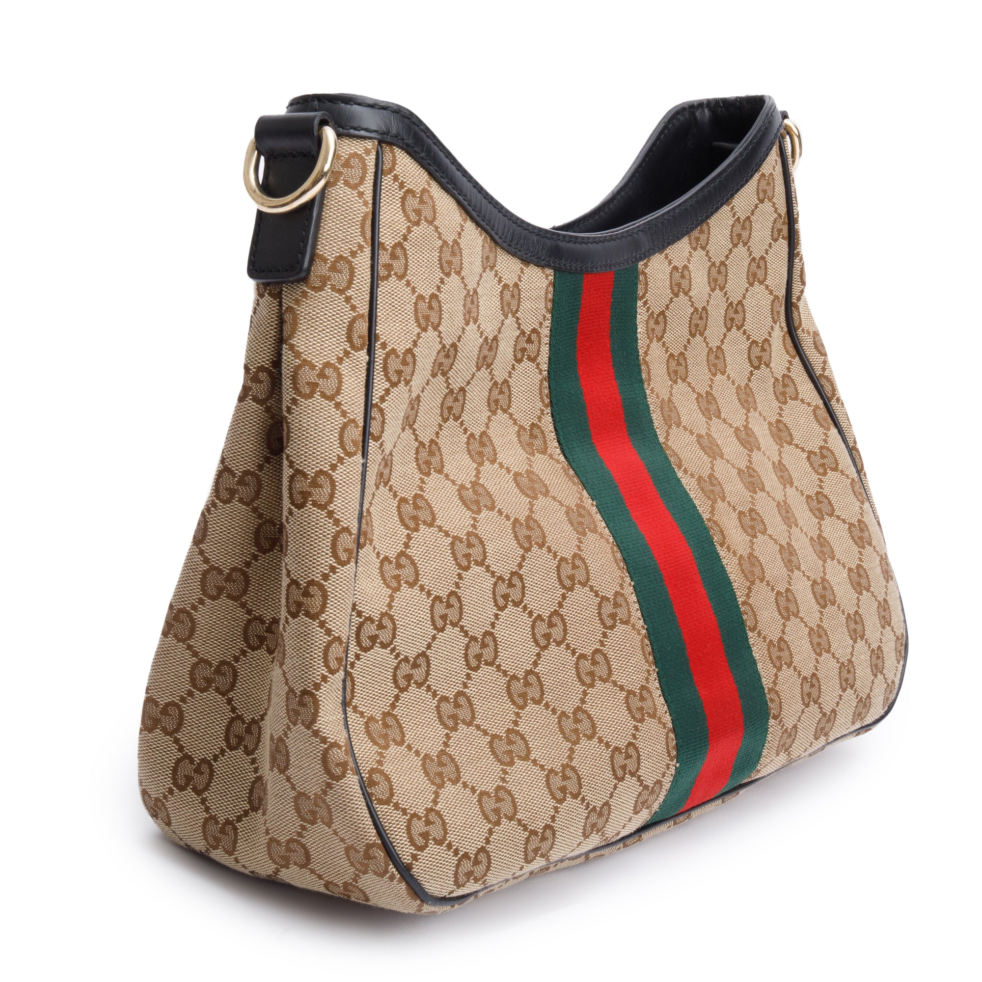 Gucci Beige GG Canvas Web Sherry Shoulder Bag