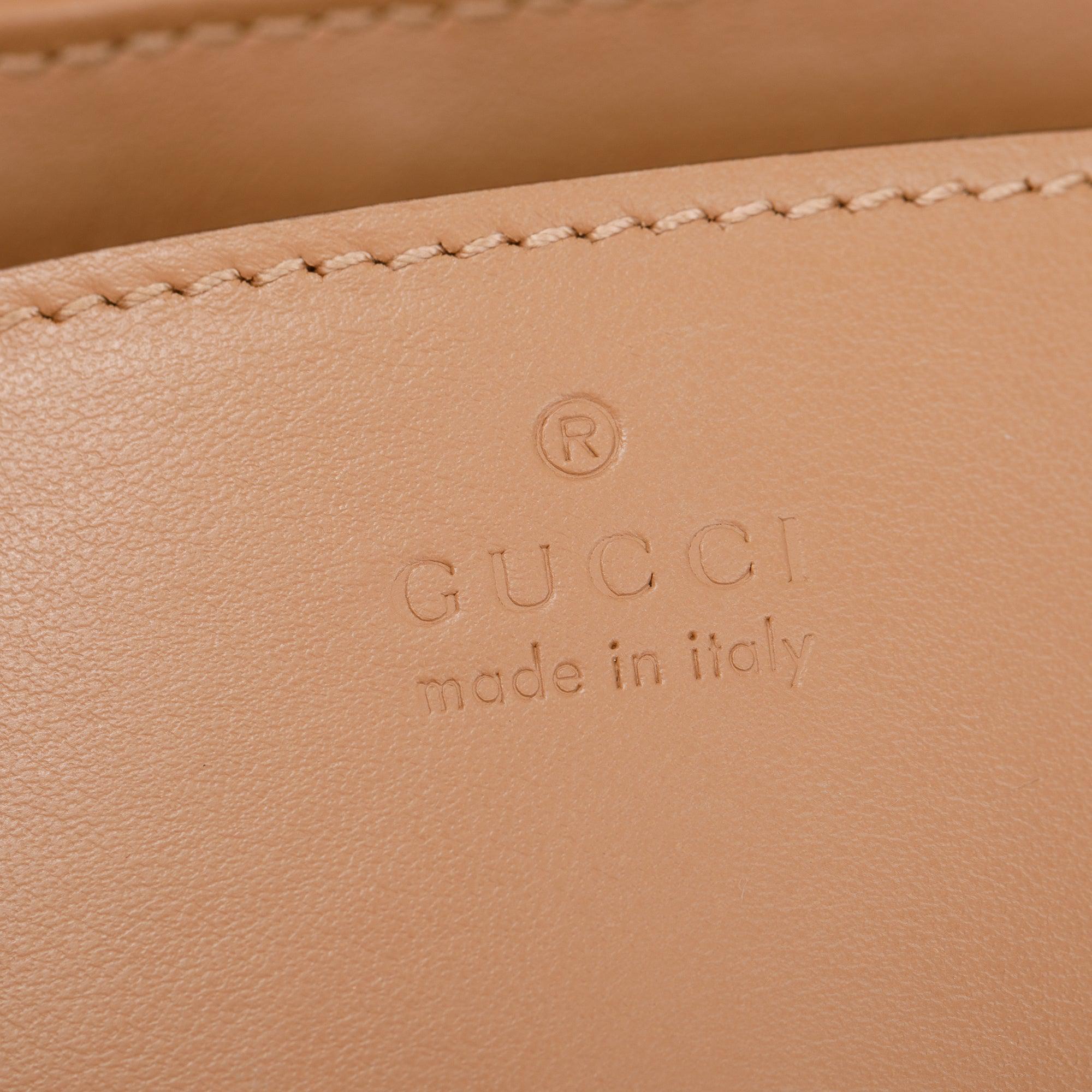 Gucci Beige GG Marmont Matelasse Leather Mini Shoulder Bag