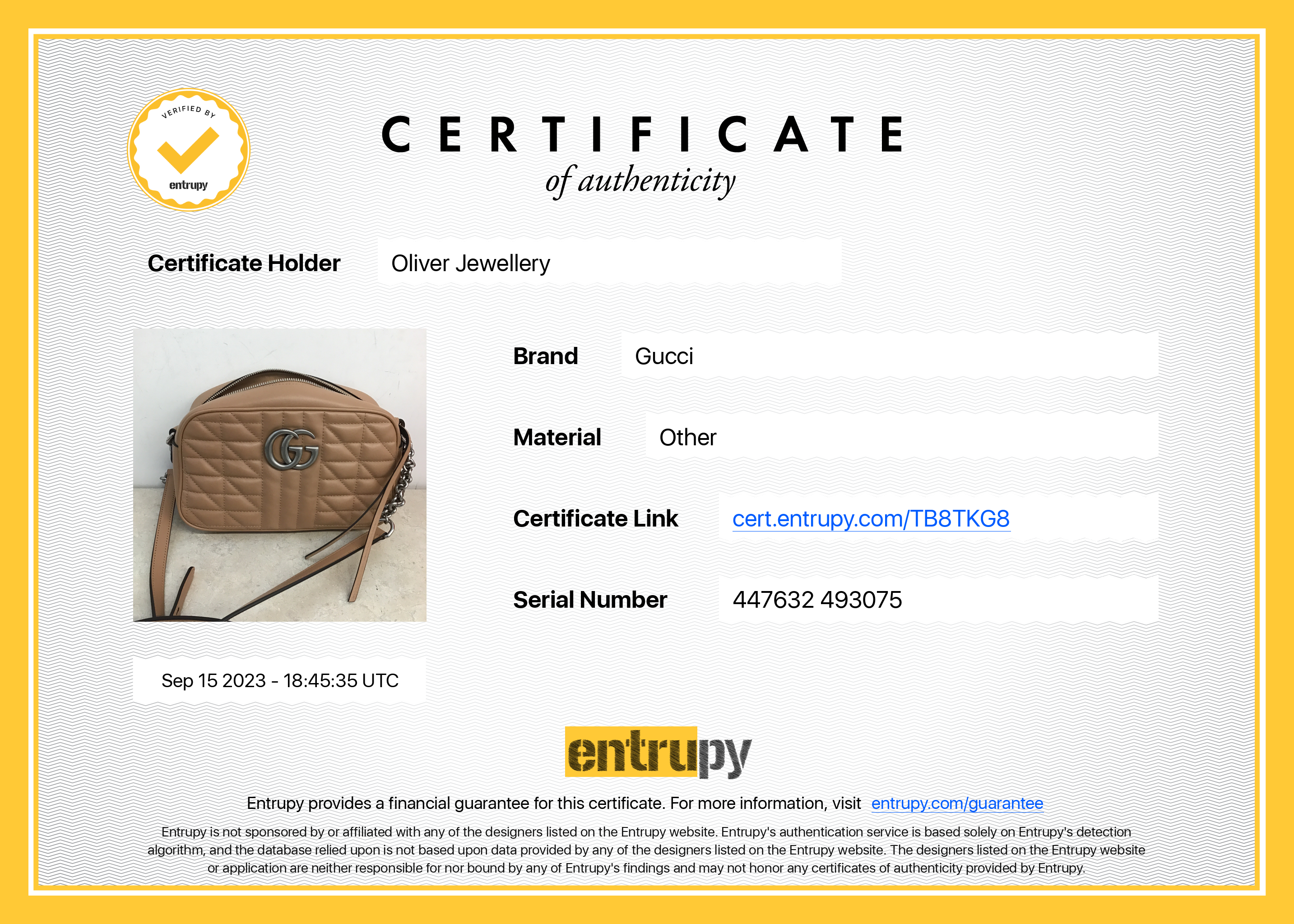 Gucci Beige GG Marmont Matelasse Leather Small Shoulder Bag