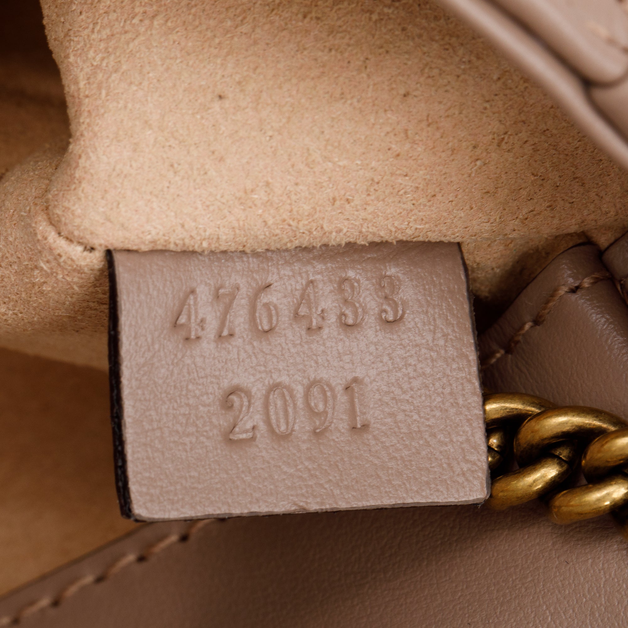 Gucci Beige GG Marmont Matelasse Leather Super Mini Bag w/ Box