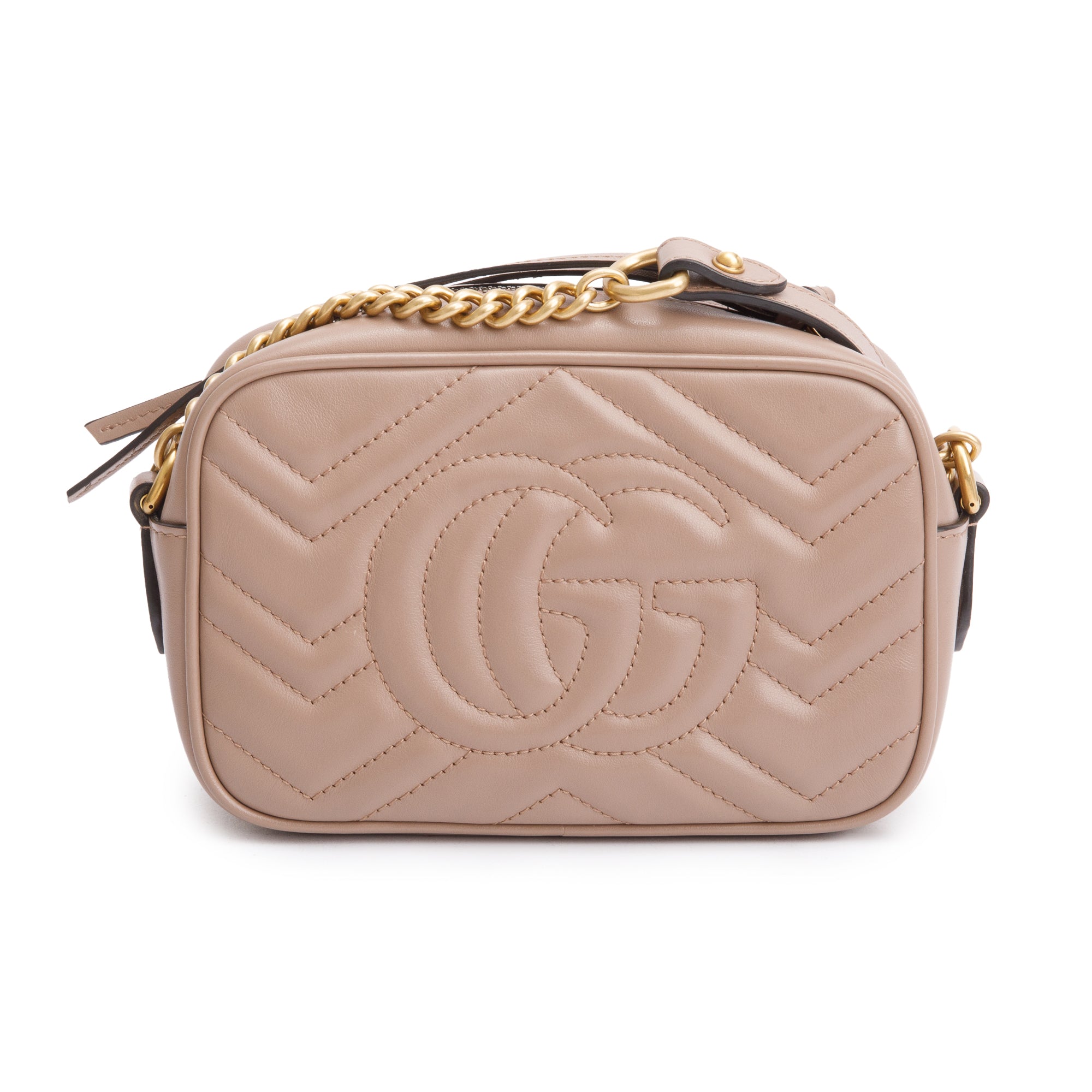 Gucci Beige GG Marmont Matelasse Mini Shoulder Bag