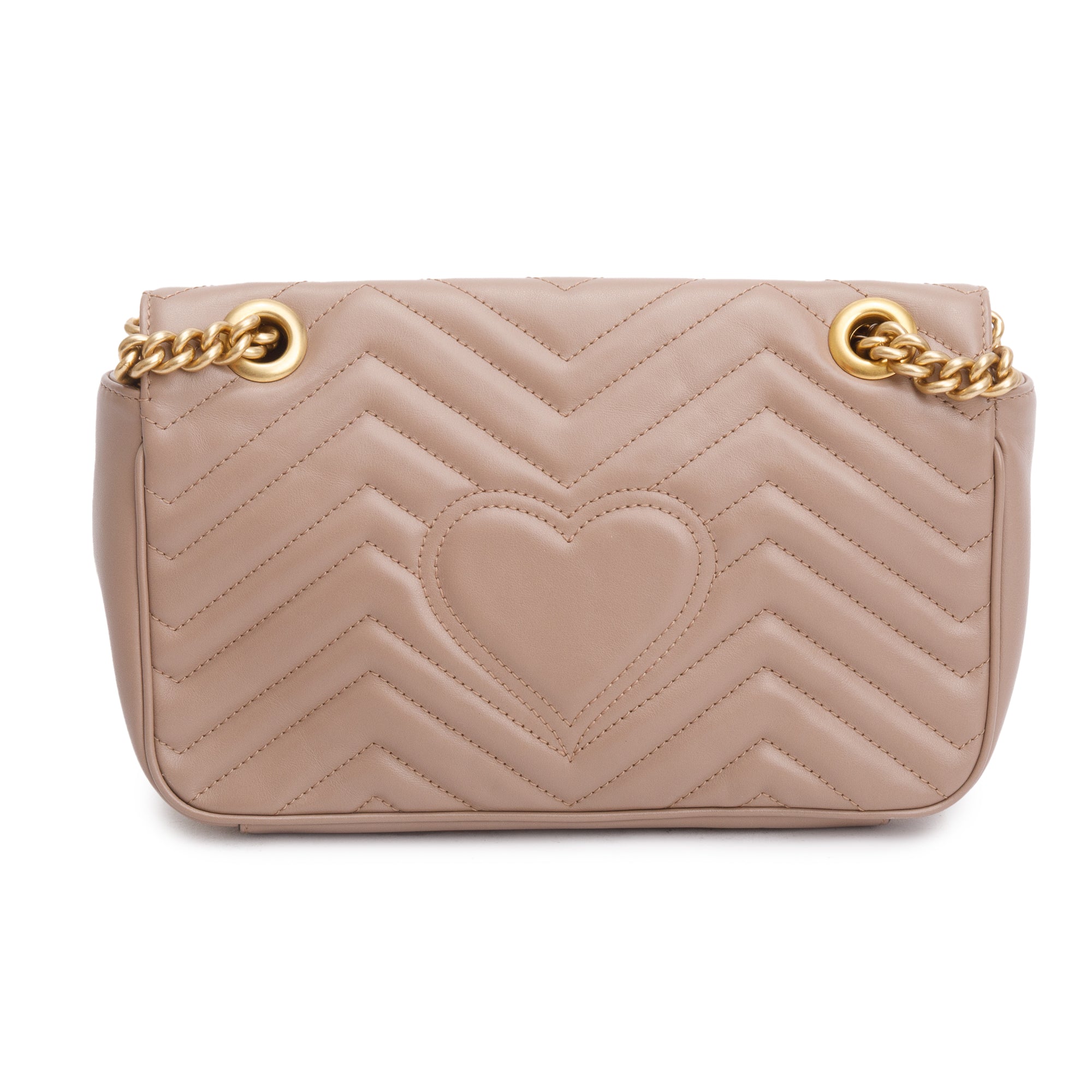 Gucci Beige GG Marmont Matelasse Small Shoulder Bag
