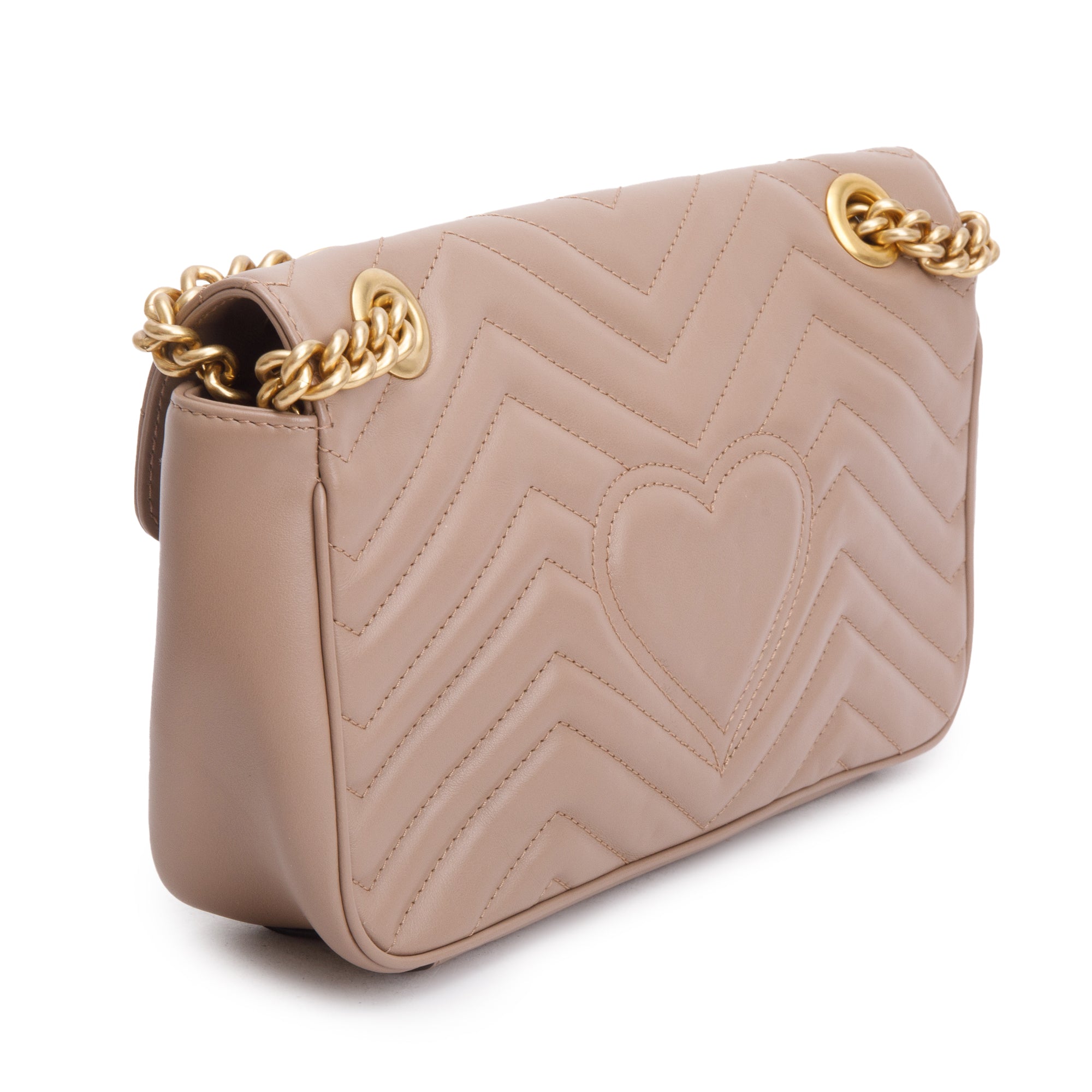Gucci Beige GG Marmont Matelasse Small Shoulder Bag