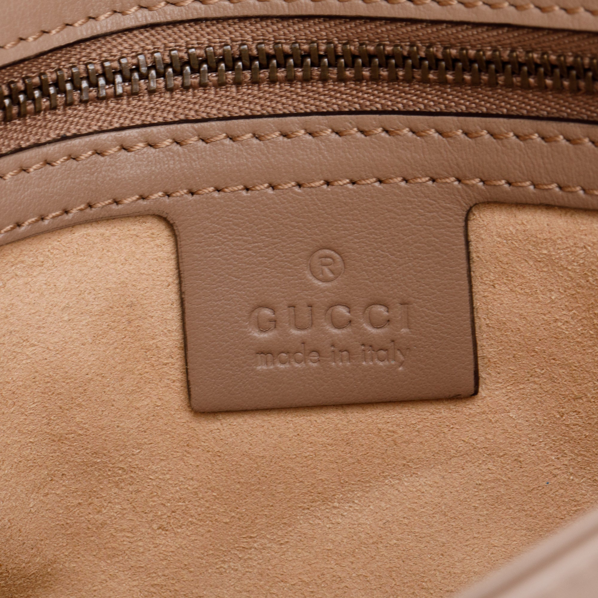 Gucci Beige GG Marmont Matelasse Small Shoulder Bag