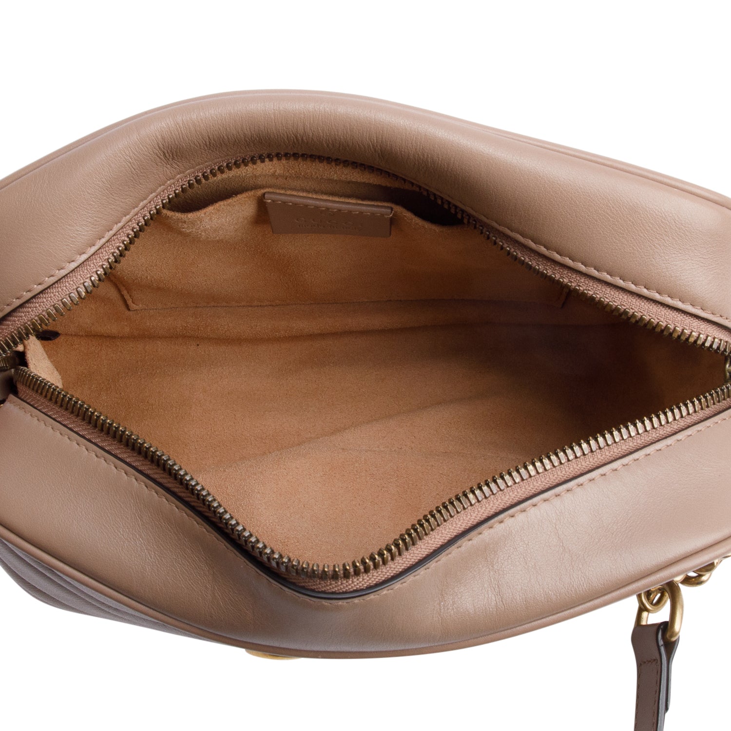 Gucci Beige GG Marmont Matelasse Small Shoulder Bag w/ Box