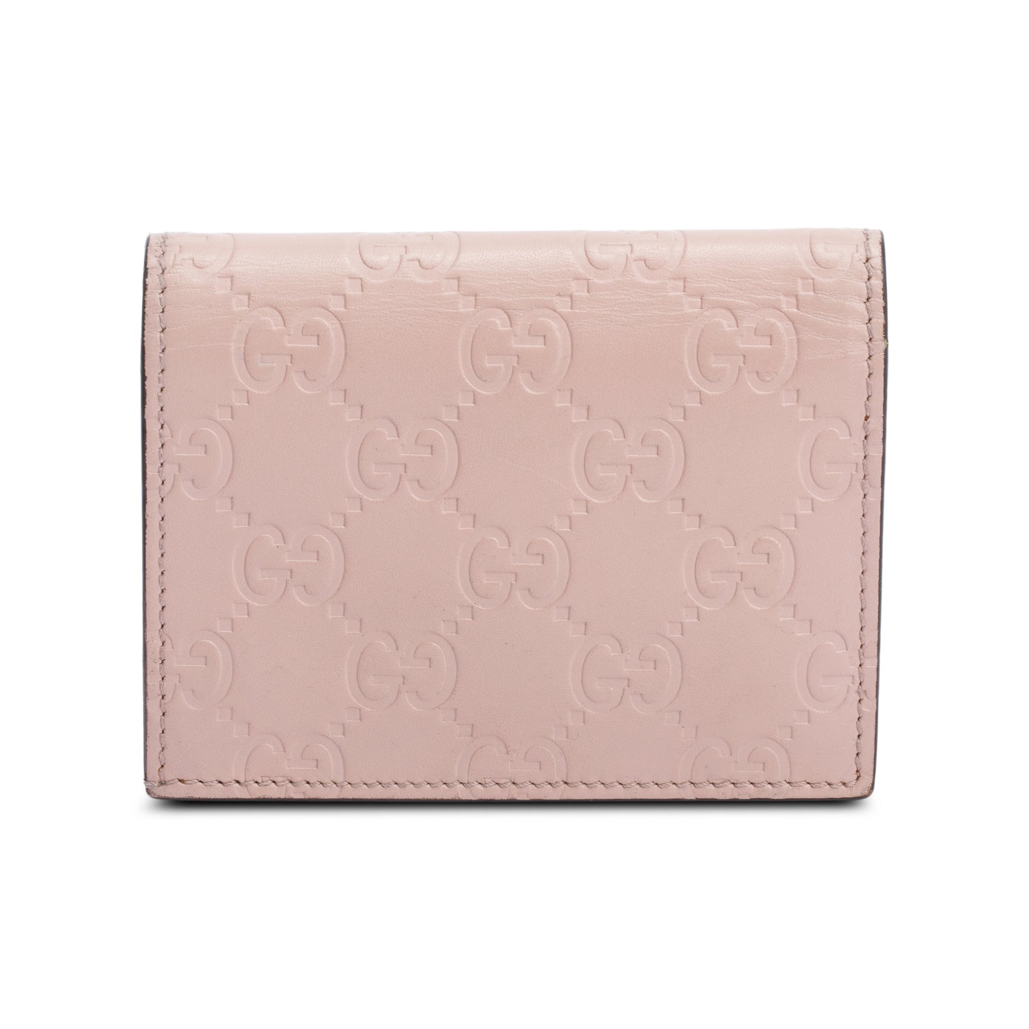 Gucci Beige GG Signature Leather Card Case Wallet