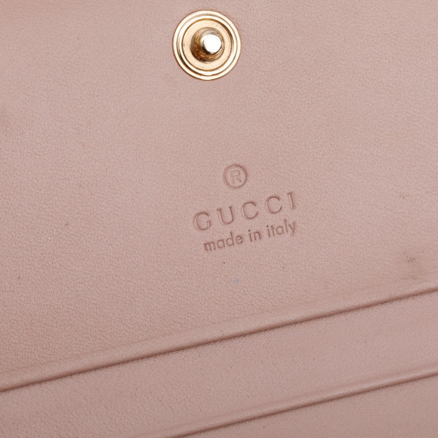 Gucci Beige GG Signature Leather Card Case Wallet
