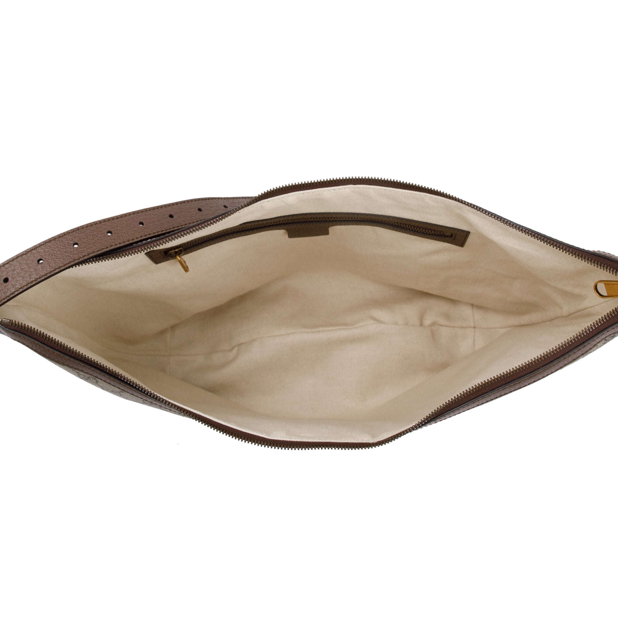 Gucci Beige GG Supreme Web Large Ophidia Half Moon Hobo