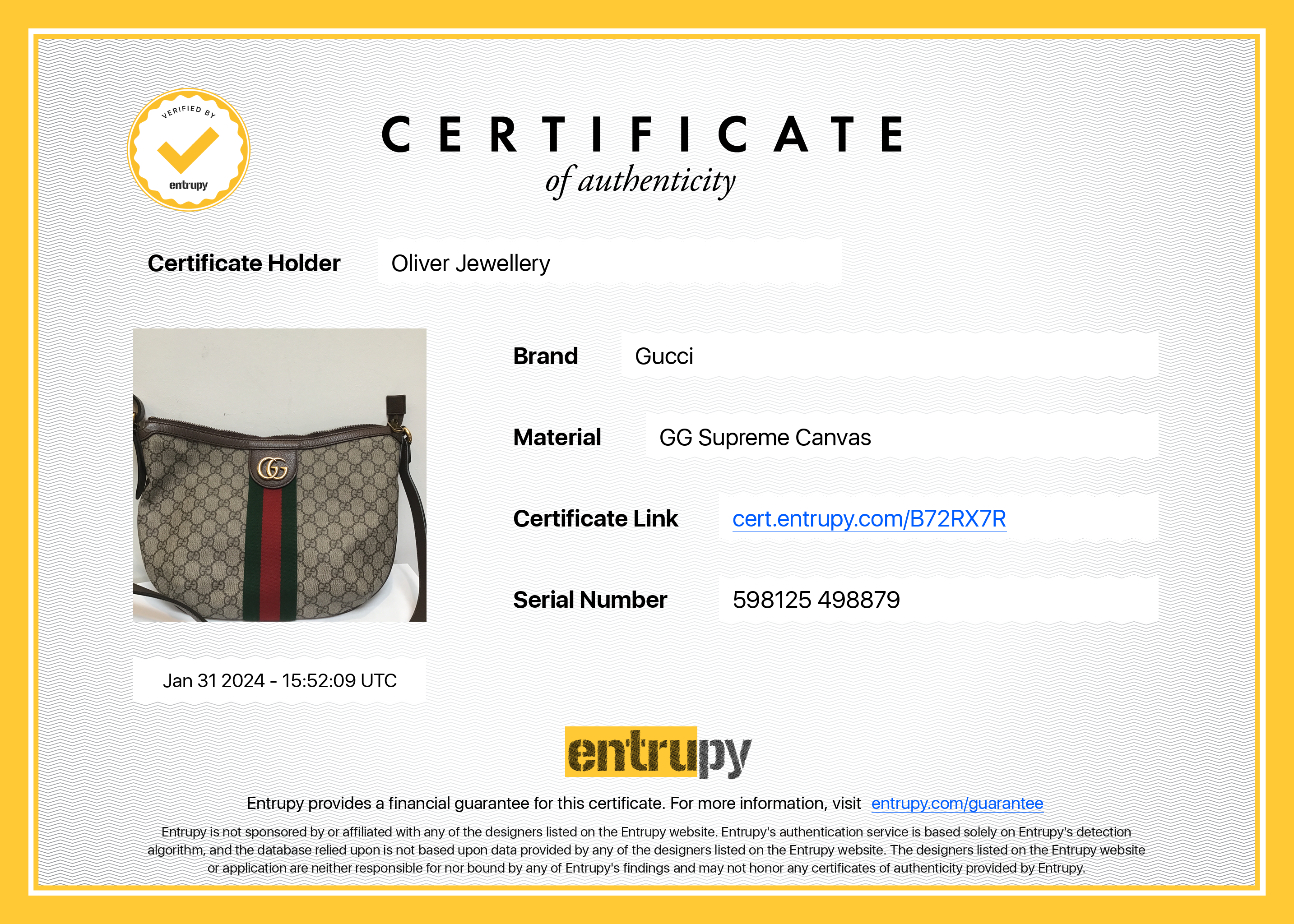 Gucci Beige GG Supreme Web Small Ophidia Half Moon Hobo