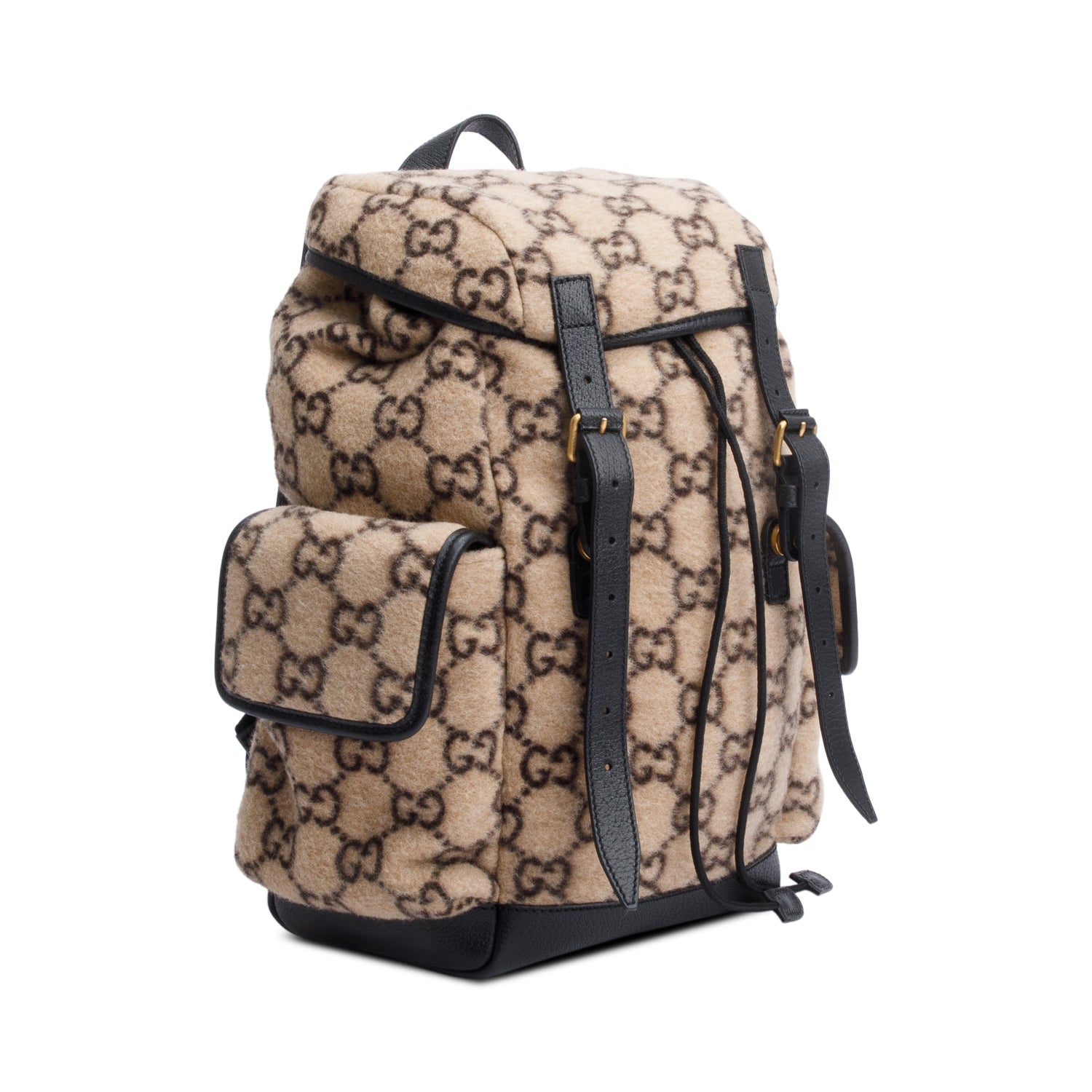 Gucci Beige GG Wool Backpack