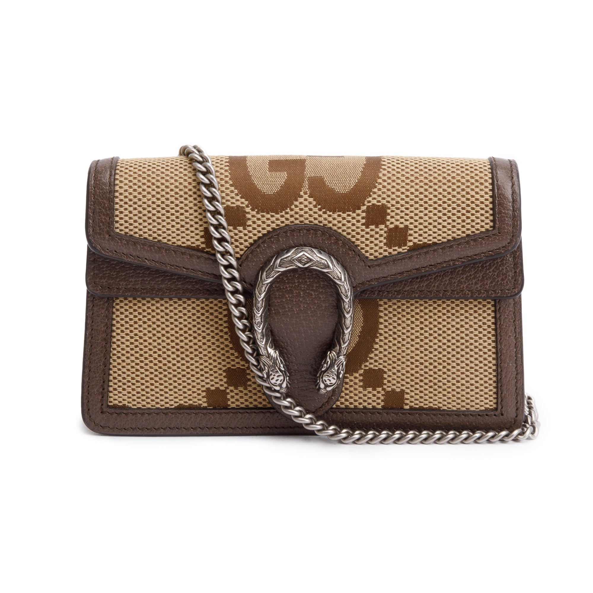 Gucci Beige Jumbo GG Canvas Dionysus Super Mini Bag