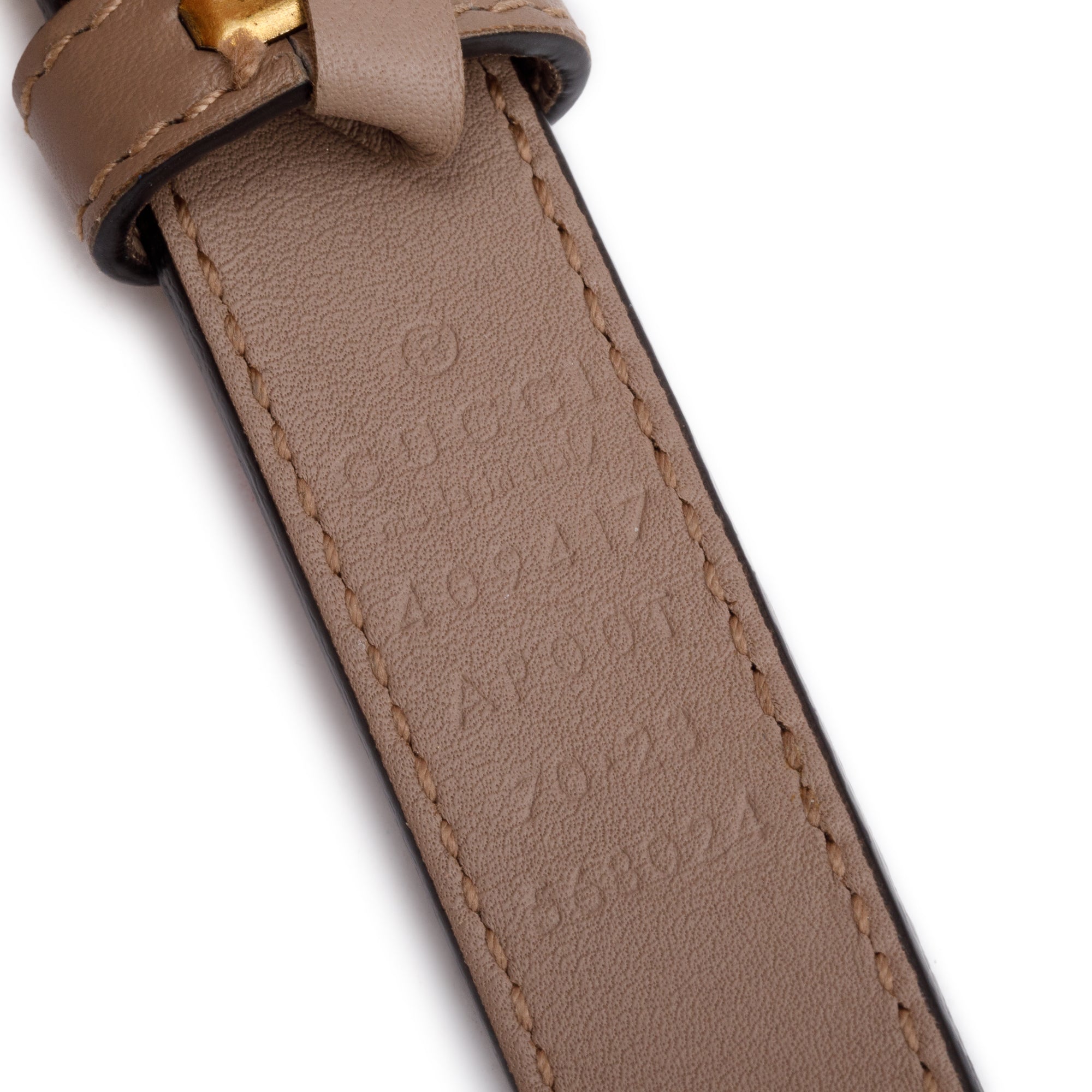 Gucci Beige Leather Thin Belt with Double G Buckle, 70 28 w/ Box