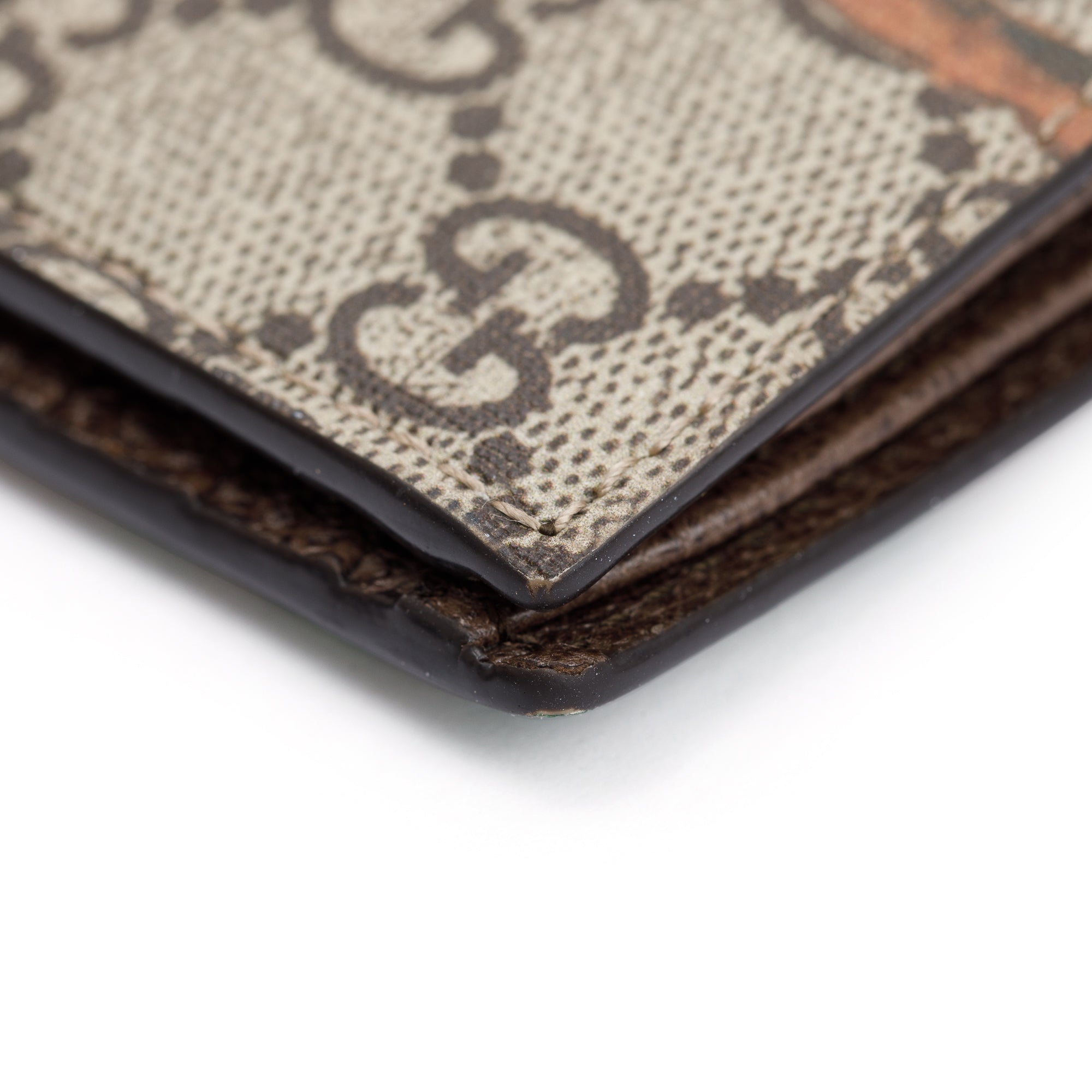 Gucci Beige & Multicolour GG Supreme Tian Bifold Wallet w/ Box