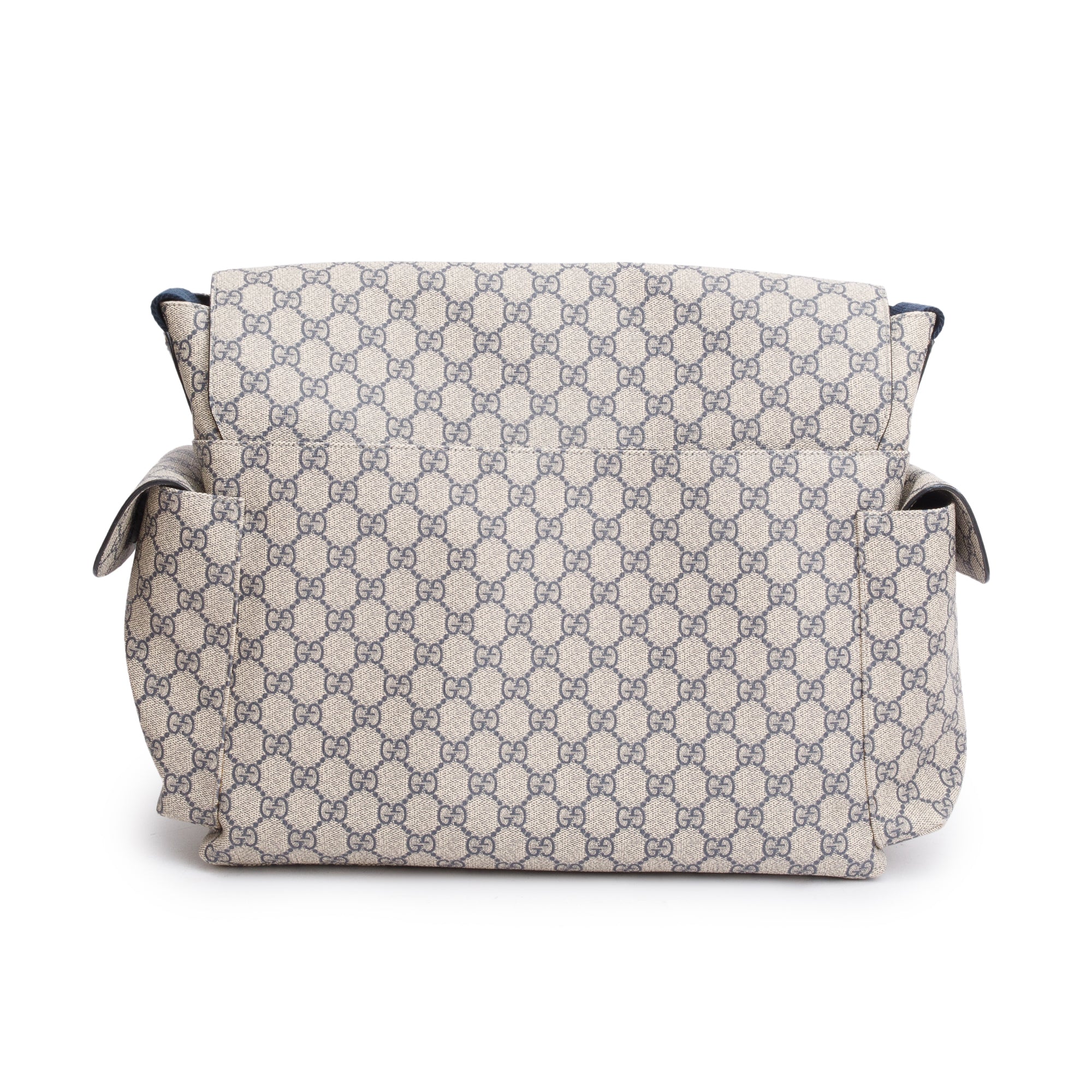 Gucci Beige & Navy GG Plus Diaper Bag