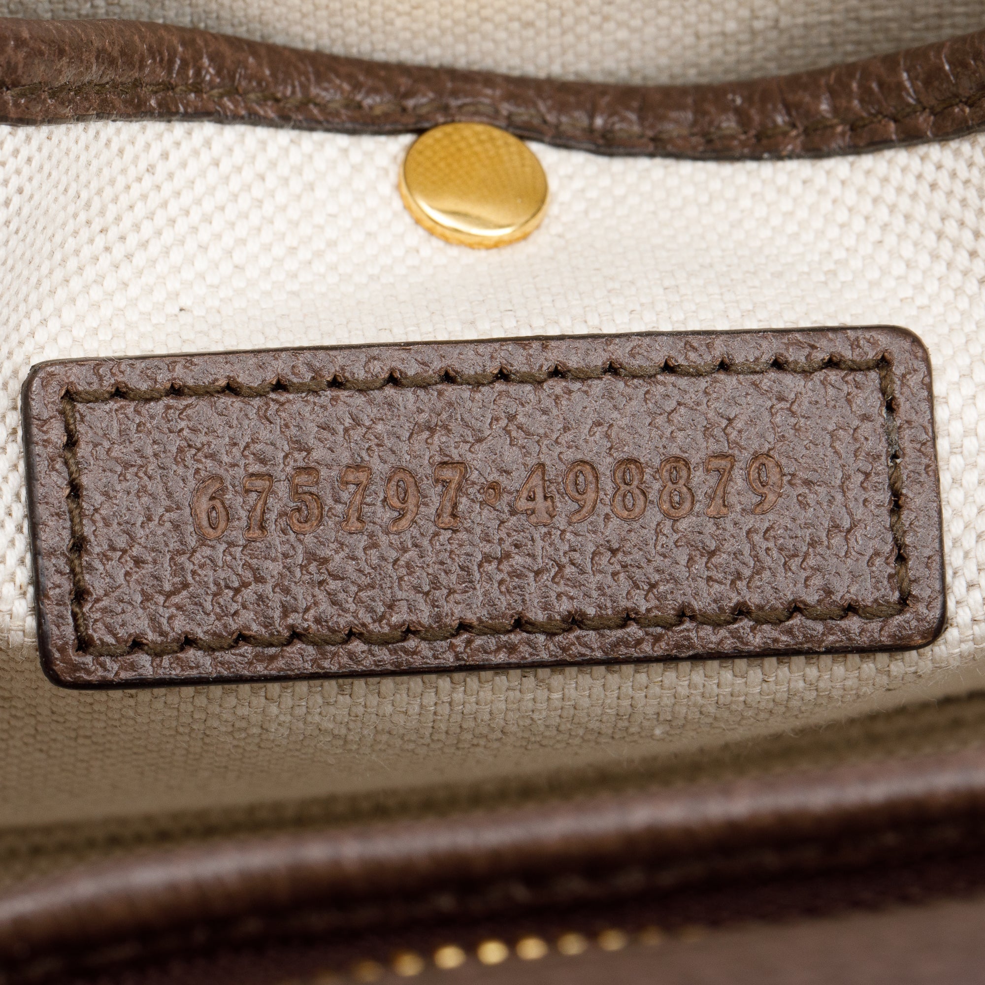 Gucci Beige/Brown Jumbo GG Canvas Bamboo 1947 Small Top Handle Bag w/ Straps & Box