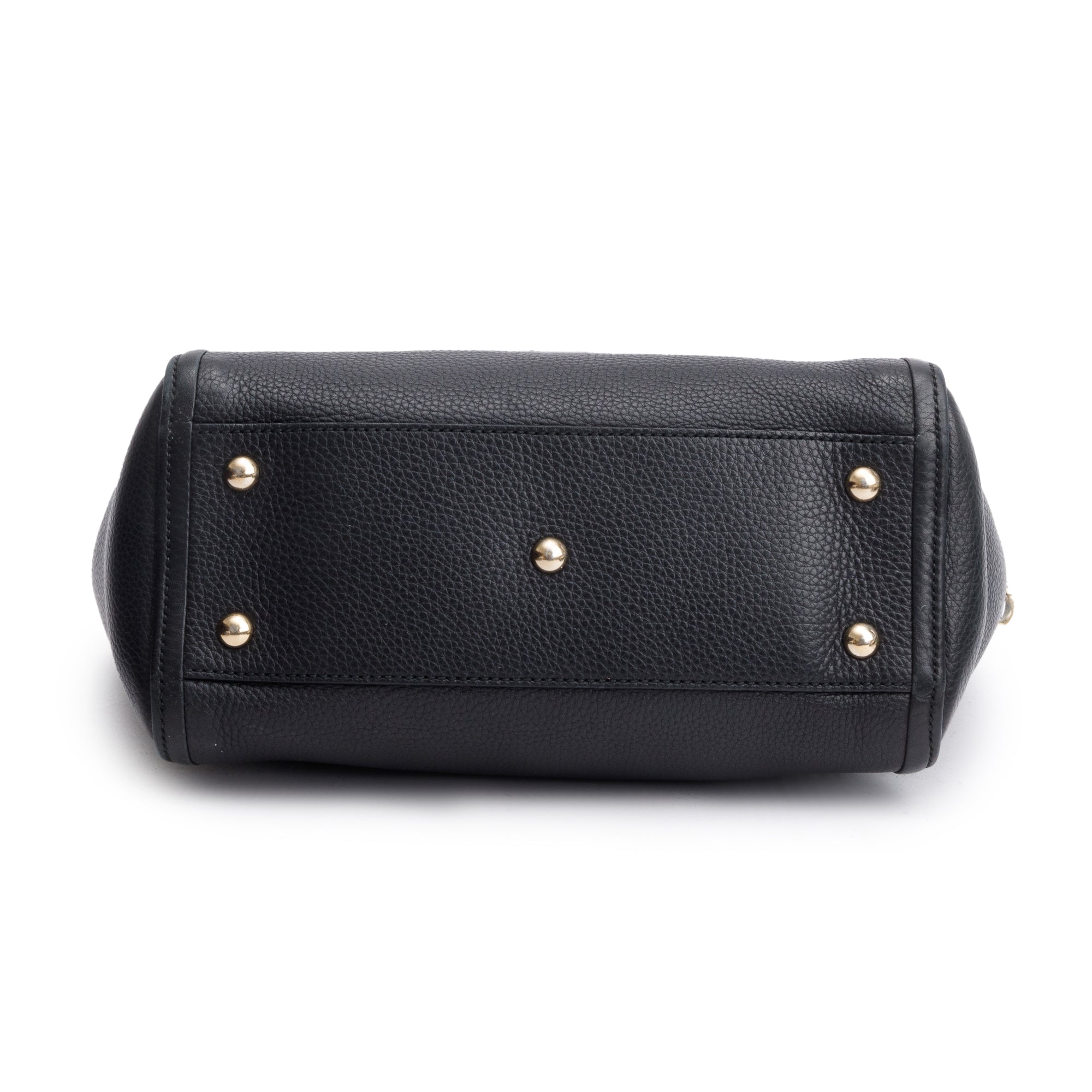 Gucci Black Calfksin Leather Small Soho Cellarius Tote w/ Strap