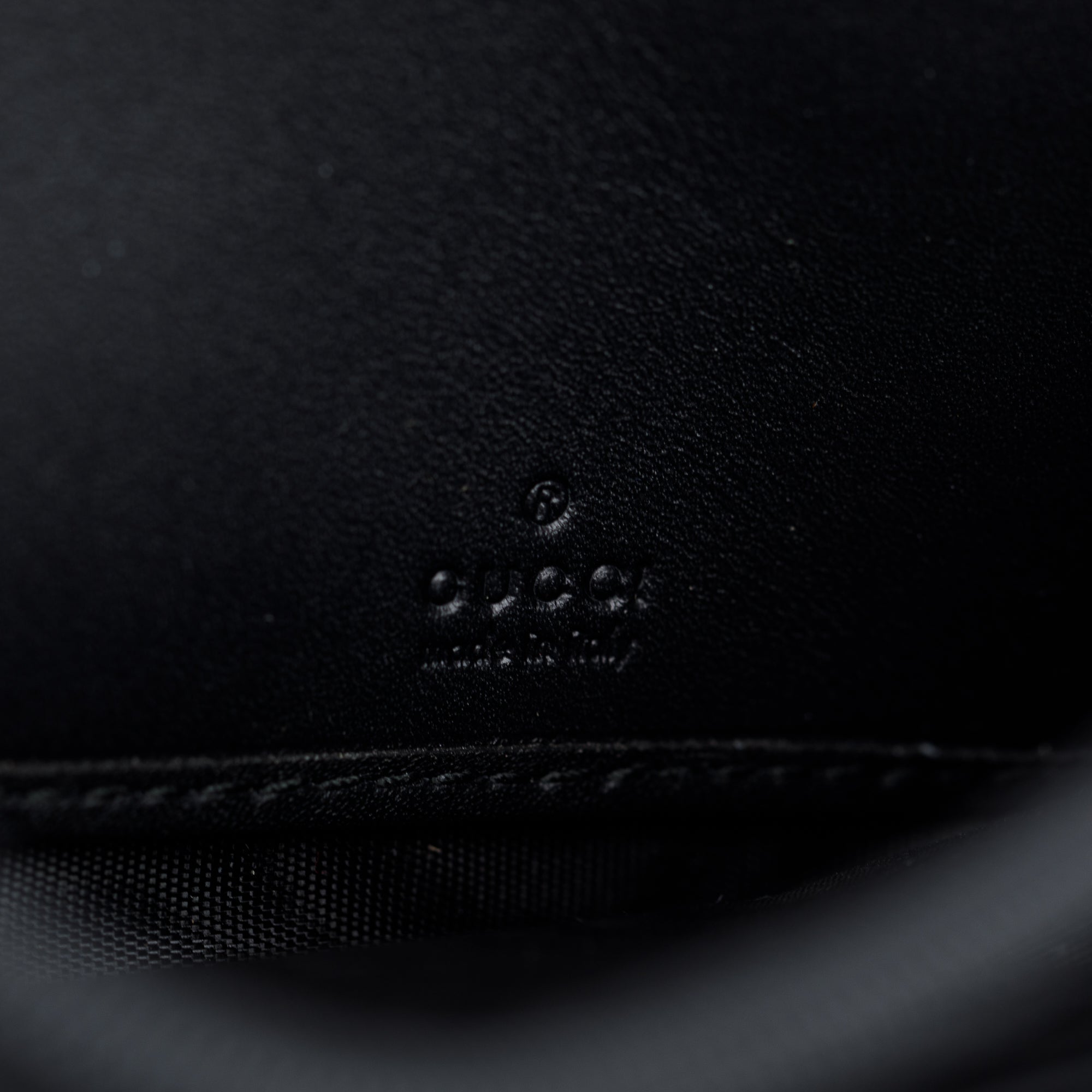 Gucci Black Calfskin GG Supreme Monogram Continental Wallet