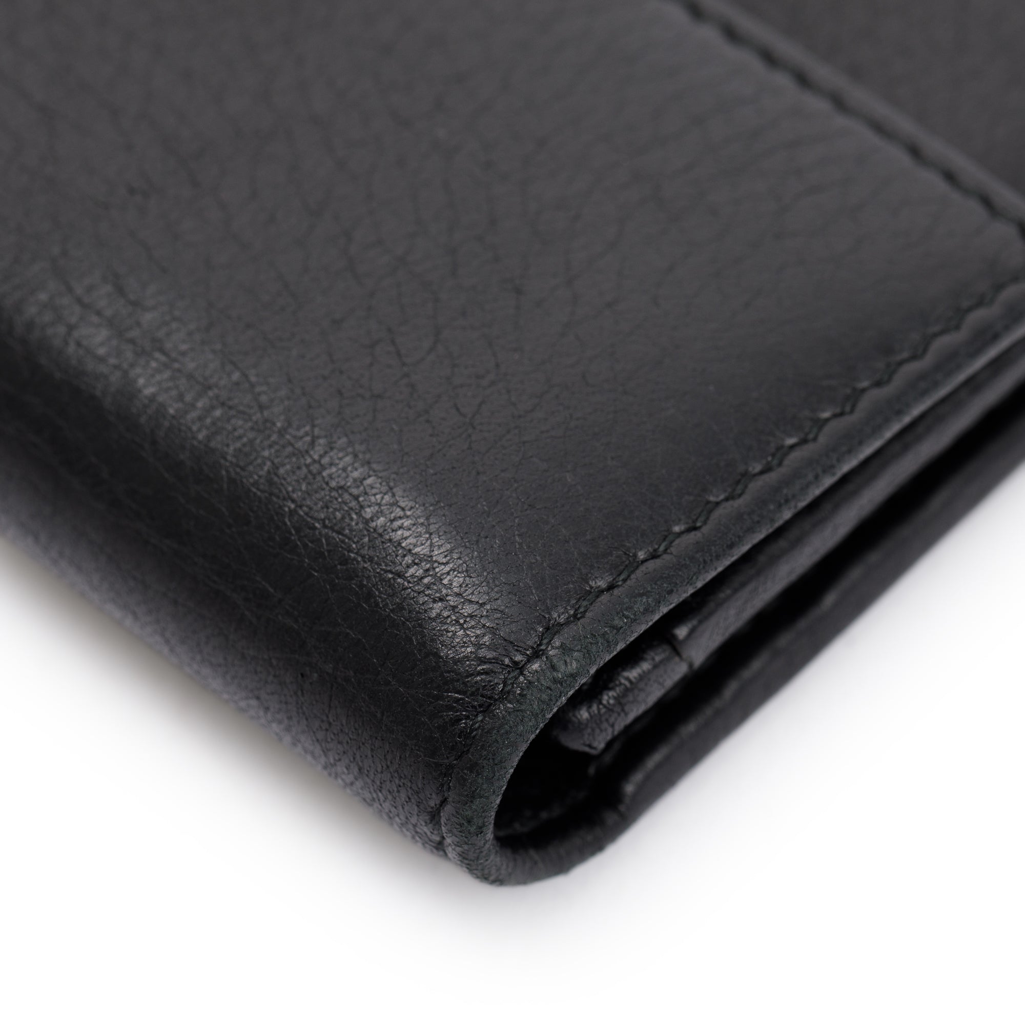 Gucci Black Calfskin Leather Bamboo Flap Continental Wallet