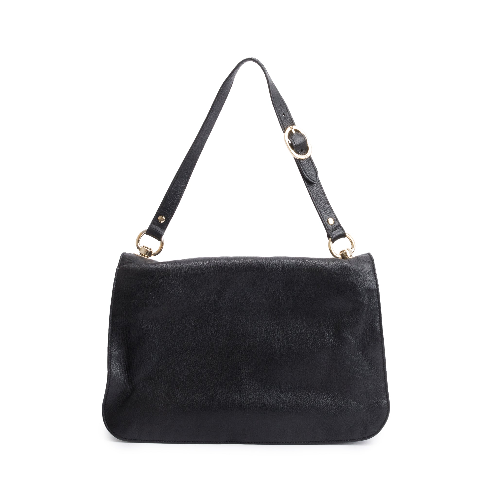 Gucci Black Calfskin Leather Blondie Flap Shoulder Bag